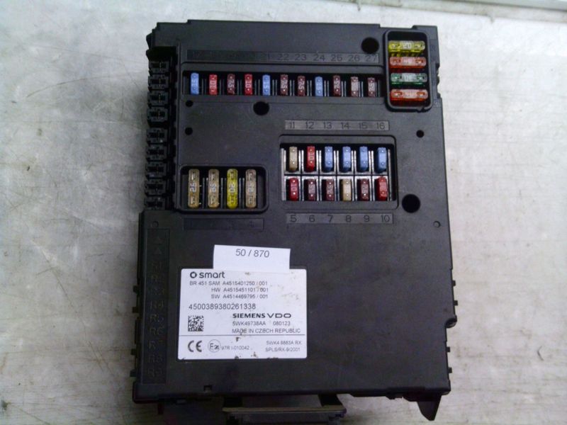 50-870 Body Computer Continental 5WK49738AA   A4515401250 A4515451101 A4514469795  Smart Diesel 451