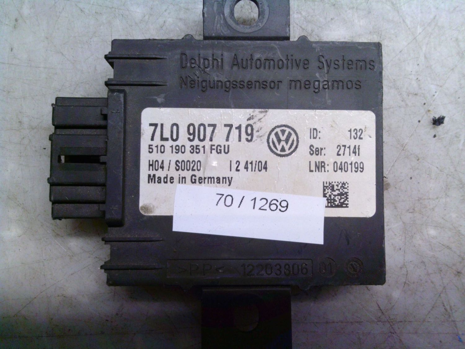 70-1269 Centralina Allarme Delphi 7L0 907 719 7L0907719 510190351FGU H04/S0020 Volkswagen Touareg 70-1269 Centralina Allarme Delphi 7L0 907 719 7L0907719 510190351FGU H04/S0020 Volkswagen Touareg