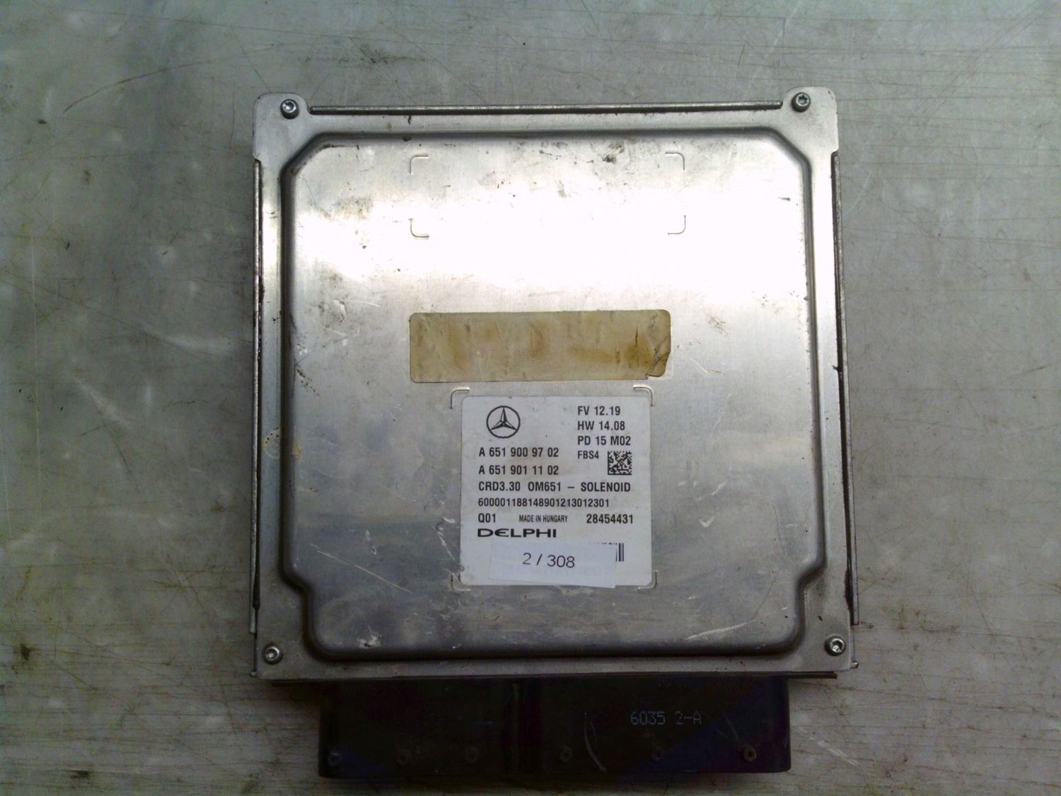 2-308 Centralina Motore Delphi 28454431 A 651 900 97 02 A 651 901 11 02 CRD3.30 OM651-SOLENOID FV 12.19 HW 14.08 Mercedes Diesel Classe A 2-308 Centralina Motore Delphi 28454431 A 651 900 97 02 A 651 901 11 02 CRD3.30 OM651-SOLENOID FV 12.19 HW 14.08 Mercedes Diesel Classe A