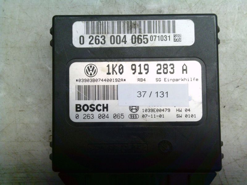 37-131 Centralina sensori parcheggio Bosch 0 263 004 065 0263004065 1K0 919 283 A 1039E00479 HW: 04 SW: 0101 Volkswagen  Golf