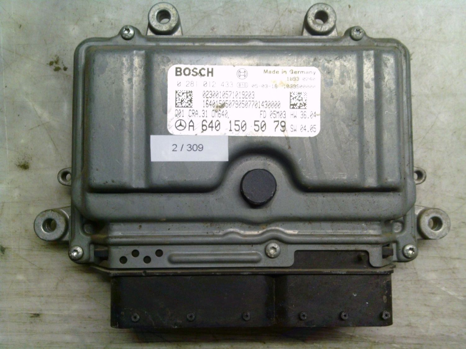 2-309 Centralina Motore Bosch 0 281 012 433 0281012433 A 640 150 50 79 1039S00000 CRA.31 HW: 36.04 SW: 04.05 Mercedes Diesel Classe A 2-309 Centralina Motore Bosch 0 281 012 433 0281012433 A 640 150 50 79 1039S00000 CRA.31 HW: 36.04 SW: 04.05 Mercedes Diesel Classe A
