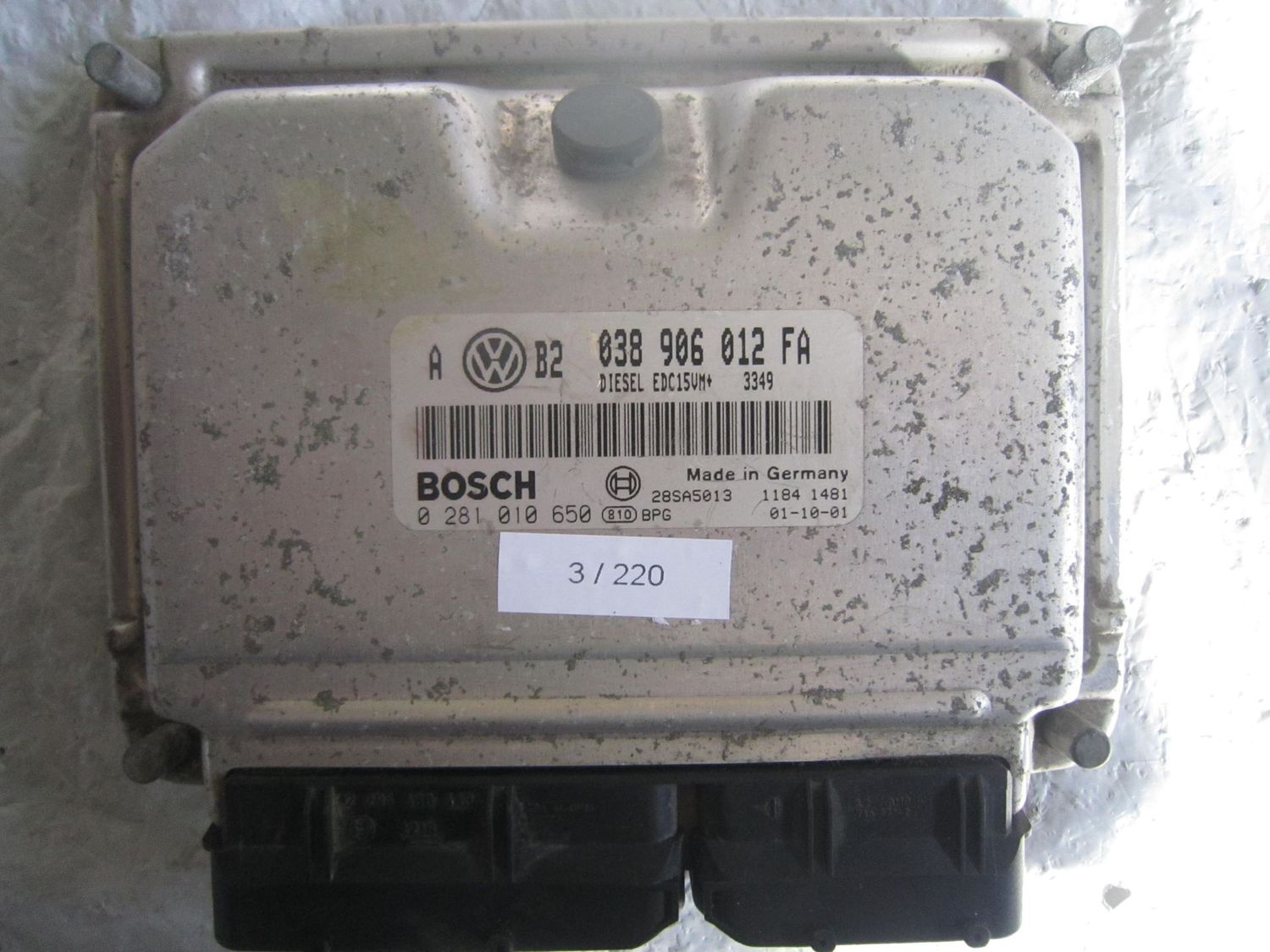 3-220 Centralina Motore Bosch 0 281 010 650 0281010650 038 906 012 FA 28SA5013 EDC15VM+ Volkswagen Diesel Golf 3-220 Centralina Motore Bosch 0 281 010 650 0281010650 038 906 012 FA 28SA5013 EDC15VM+ Volkswagen Diesel Golf