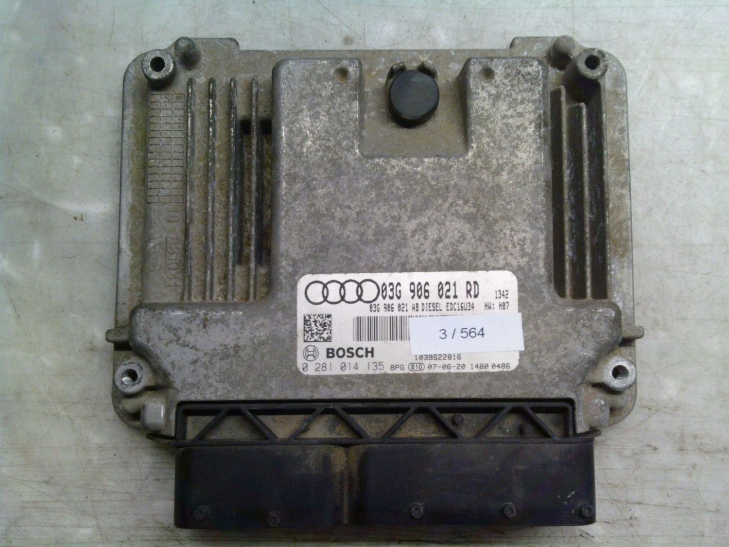 3-564 Centralina Motore Bosch 0 281 014 135 0281014135 03G 906 021 RD 1039S22816 EDC16U34 Audi Diesel Varie 3-564 Centralina Motore Bosch 0 281 014 135 0281014135 03G 906 021 RD 1039S22816 EDC16U34 Audi Diesel Varie
