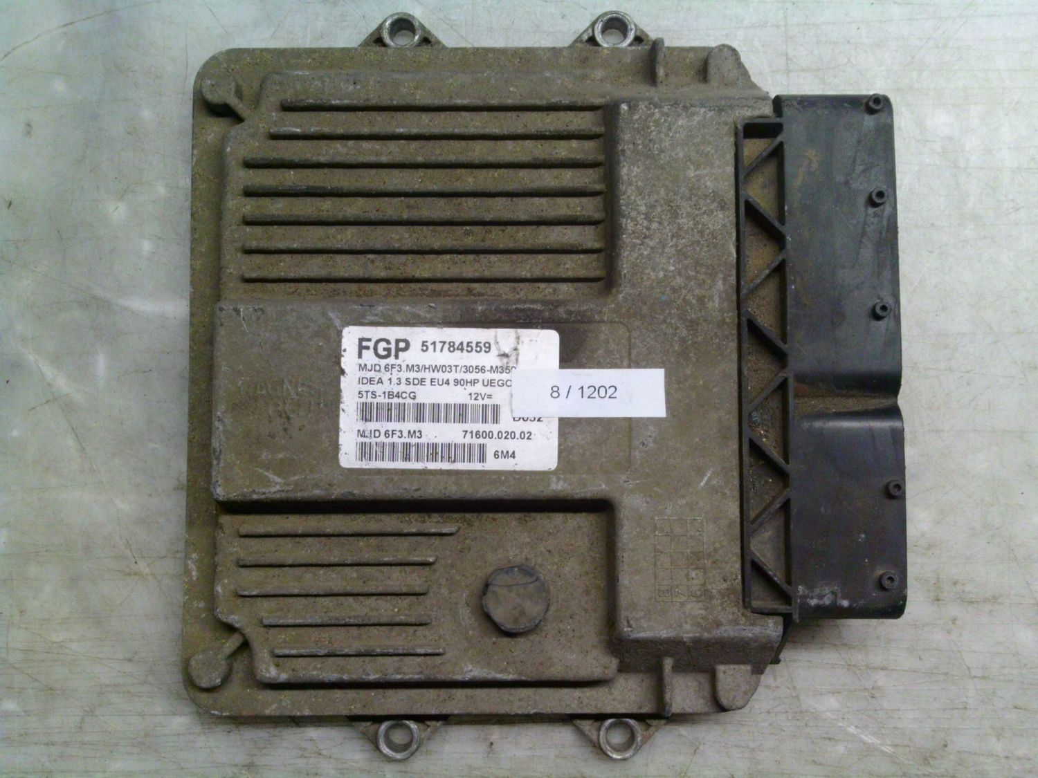 8-1202 Centralina Motore Magneti Marelli 51784559 MJD 6F3.M3 71600.020.02 HW03T/3056-M350 Fiat Diesel Idea_Musa 8-1202 Centralina Motore Magneti Marelli 51784559 MJD 6F3.M3 71600.020.02 HW03T/3056-M350 Fiat Diesel Idea_Musa