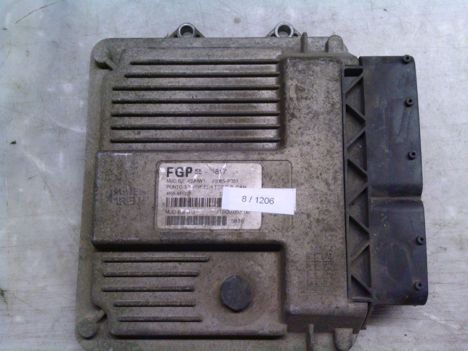 8-1206 Centralina Motore Magneti Marelli 55195817 MJD 6JF.P3 PUNTO 1.3 SDE EU4 EOBD B_CAN 71600.004.04 HW1BM/1065-P350 Fiat Diesel Punto 8-1206 Centralina Motore Magneti Marelli 55195817 MJD 6JF.P3 PUNTO 1.3 SDE EU4 EOBD B_CAN 71600.004.04 HW1BM/1065-P350 Fiat Diesel Punto