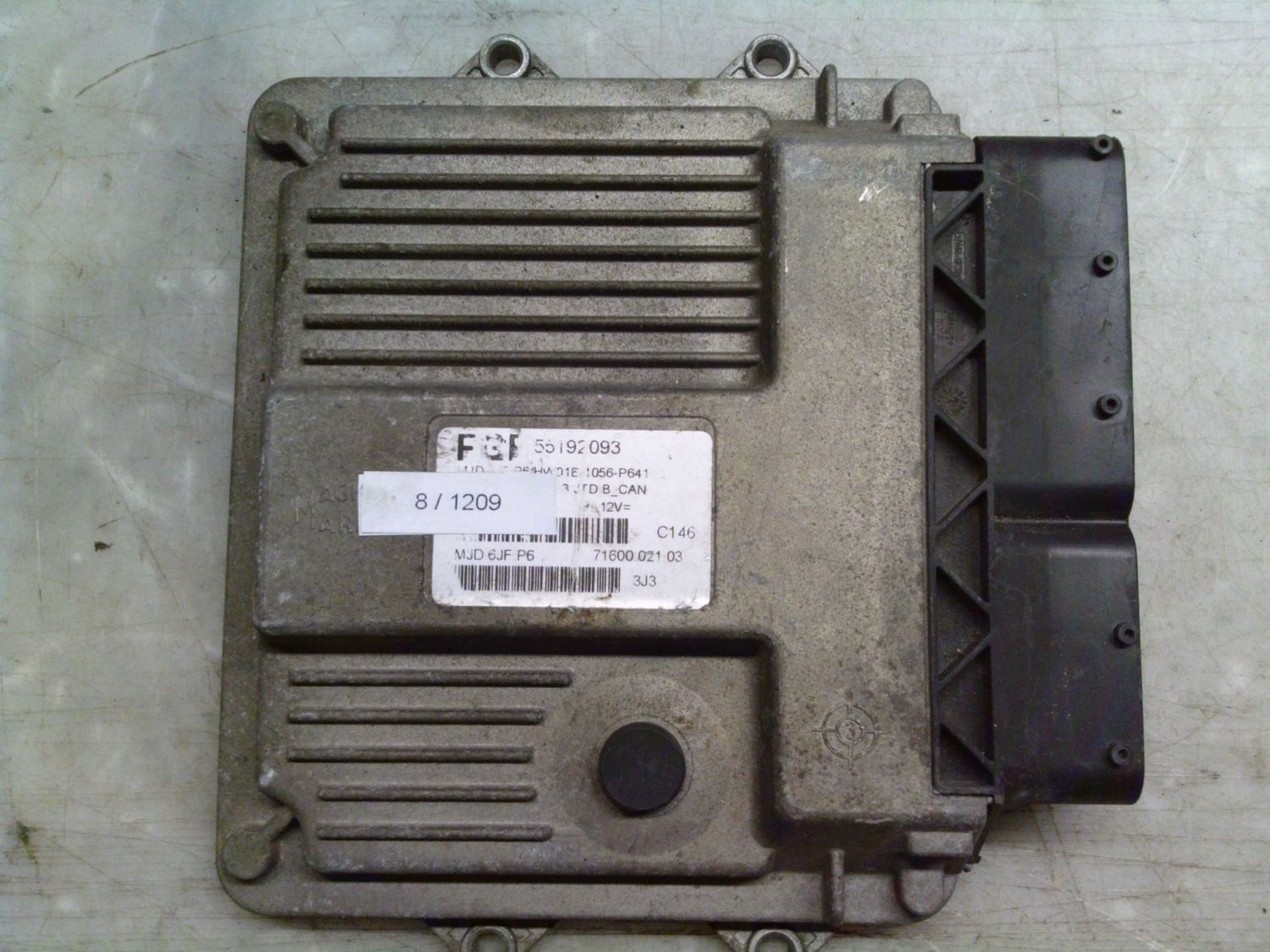 8-1209 Centralina Motore Magneti Marelli 55192093 MJD 6JF.P6 71600.021.03 HW01B/1056-P641 Fiat Diesel Punto 8-1209 Centralina Motore Magneti Marelli 55192093 MJD 6JF.P6 71600.021.03 HW01B/1056-P641 Fiat Diesel Punto