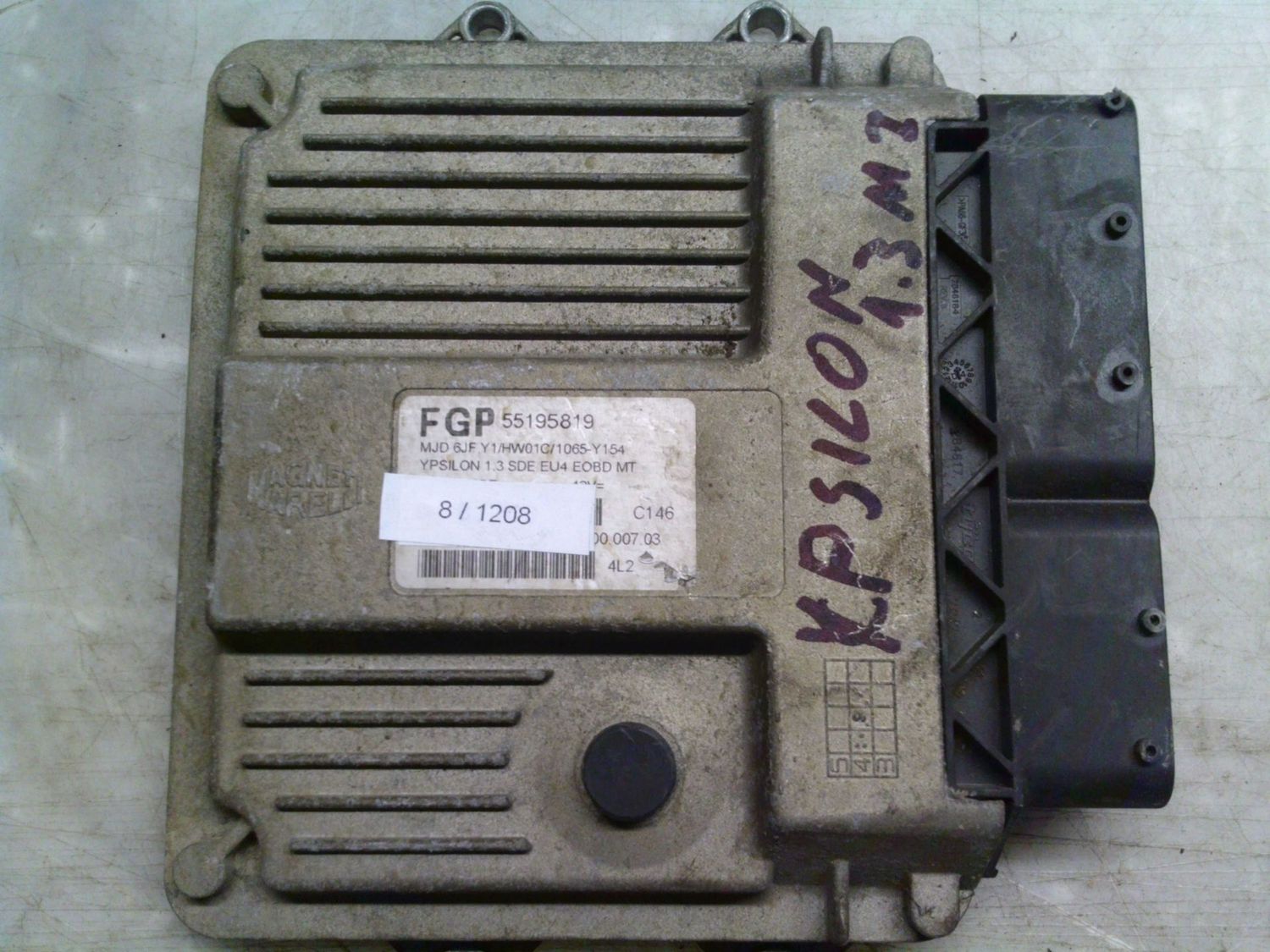 8-1208 Centralina Motore Magneti Marelli 55195819 MJD 6JF.Y1 71600.007.03 HW01C/1065-Y154 Lancia Diesel Ypsilon 8-1208 Centralina Motore Magneti Marelli 55195819 MJD 6JF.Y1 71600.007.03 HW01C/1065-Y154 Lancia Diesel Ypsilon