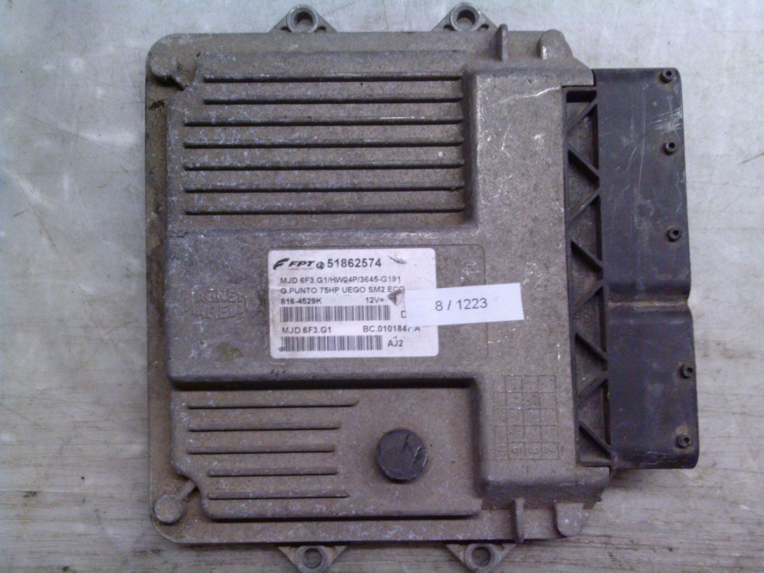 8-1223 Centralina Motore Magneti Marelli 51862574 MJD 6F3.G1 BC.0101847.A G. PUNTO 75HP UEGO SM2 ECO HW04P/3645-G191 Fiat Diesel Punto 8-1223 Centralina Motore Magneti Marelli 51862574 MJD 6F3.G1 BC.0101847.A G. PUNTO 75HP UEGO SM2 ECO HW04P/3645-G191 Fiat Diesel Punto