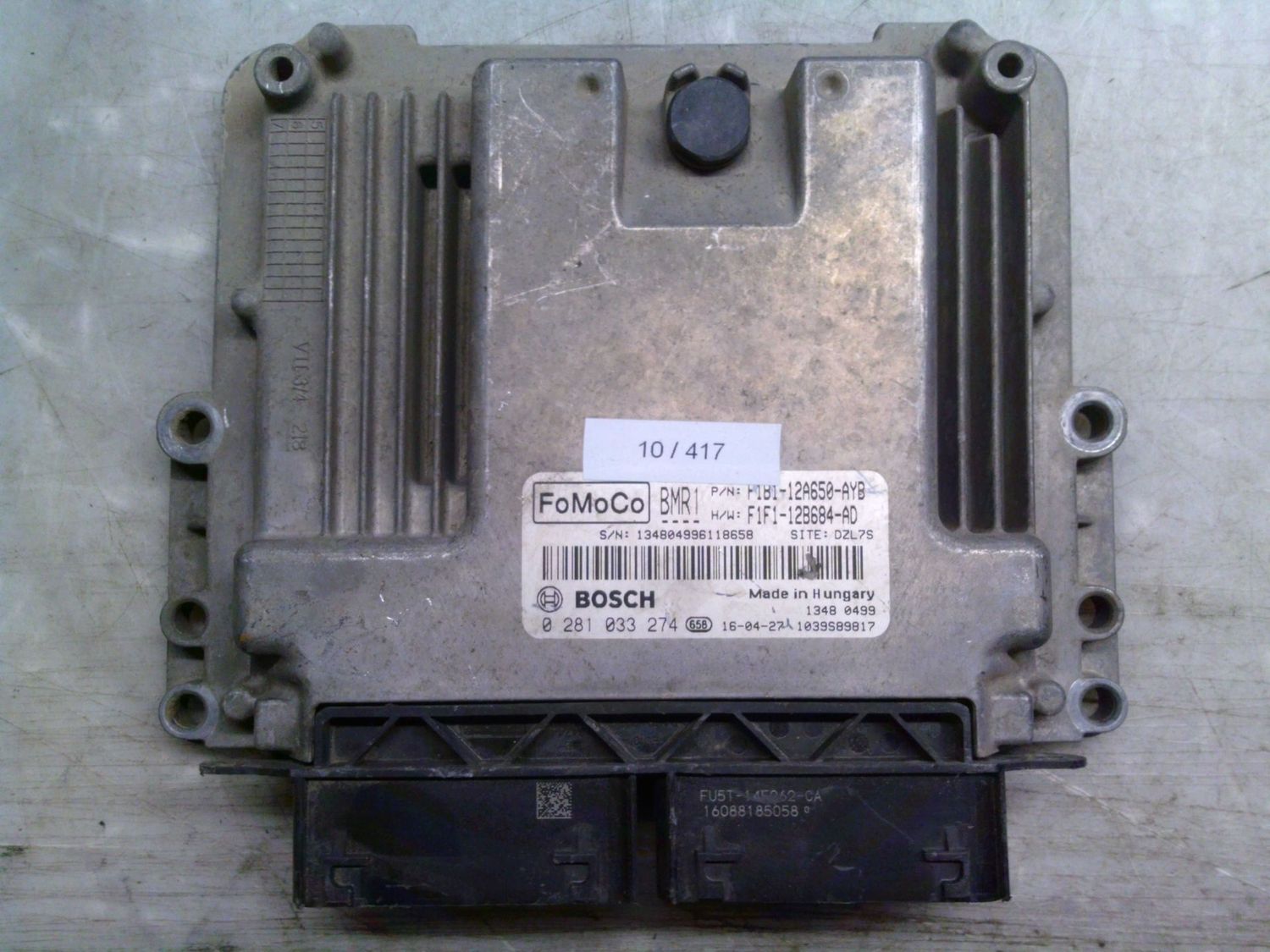 10-417 Centralina Motore Bosch 0 281 033 274 0281033274 P1B1-12A650-AYB 1039S89817 F1F1-12B684-AD DZL7S Ford Diesel Fiesta 10-417 Centralina Motore Bosch 0 281 033 274 0281033274 P1B1-12A650-AYB 1039S89817 F1F1-12B684-AD DZL7S Ford Diesel Fiesta