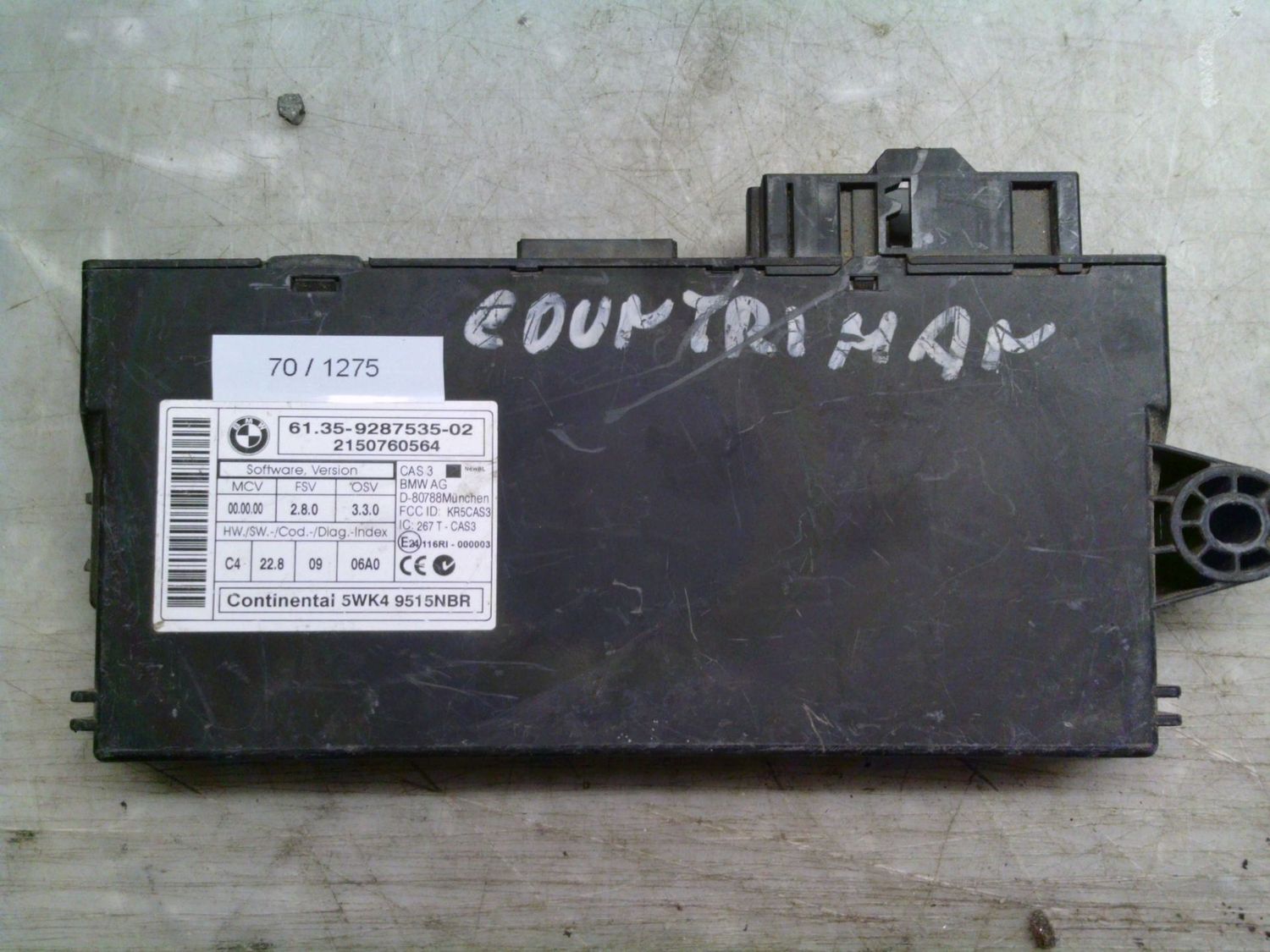 70-1275 Centralina Modulo Confort Siemens 5WK4 9515NBR 5WK49515NBR 61.35-9287535-02 2150760564 CAS 3 Mini Countryman 70-1275 Centralina Modulo Confort Siemens 5WK4 9515NBR 5WK49515NBR 61.35-9287535-02 2150760564 CAS 3 Mini Countryman