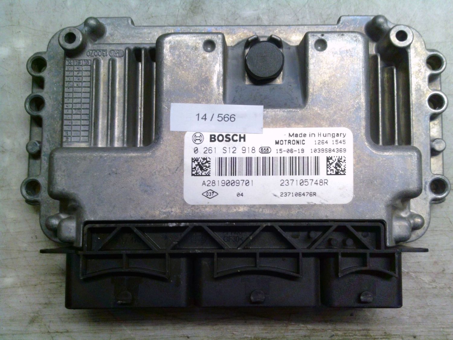 14-566 Centralina Motore Bosch 0 261 S12 918 0261S12918 237105748R 1039S84369 A281900970  Renault Benzina Twingo