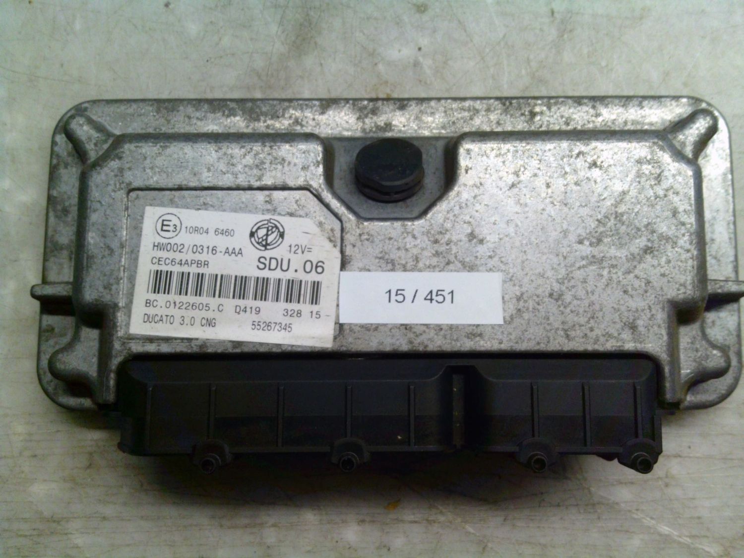 15-451 Centralina Gas GPL Magneti Marelli 55267345   SDU.06 BC.0122605.C HW002/0316-AAA  Fiat Benzina / GPL Ducato