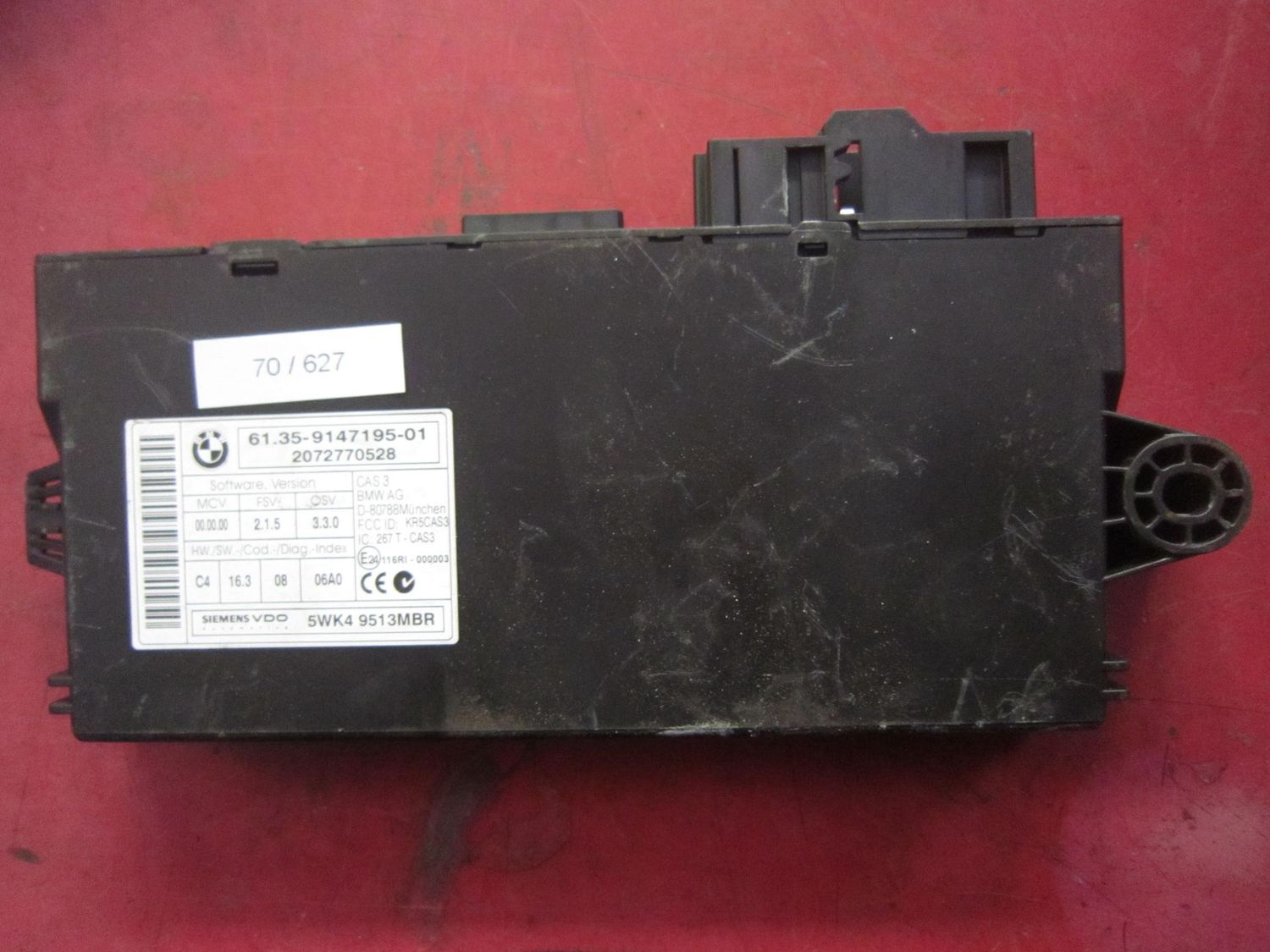 70-627 Centralina Modulo Confort Siemens 5WK4 9513MBR 5WK49513MBR 61.359147195-01 CAS 3 Bmw Serie 3 70-627 Centralina Modulo Confort Siemens 5WK4 9513MBR 5WK49513MBR 61.359147195-01 CAS 3 Bmw Serie 3
