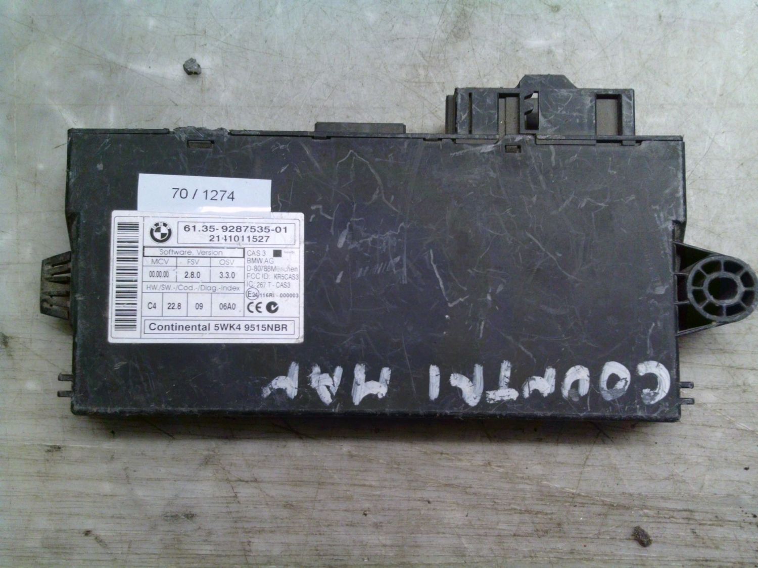 70-1274 Centralina Modulo Confort Siemens 5WK4 9515NBR 5WK49515NBR 61.35-9287535-01 2141011527 CAS 3  Mini  Countryman