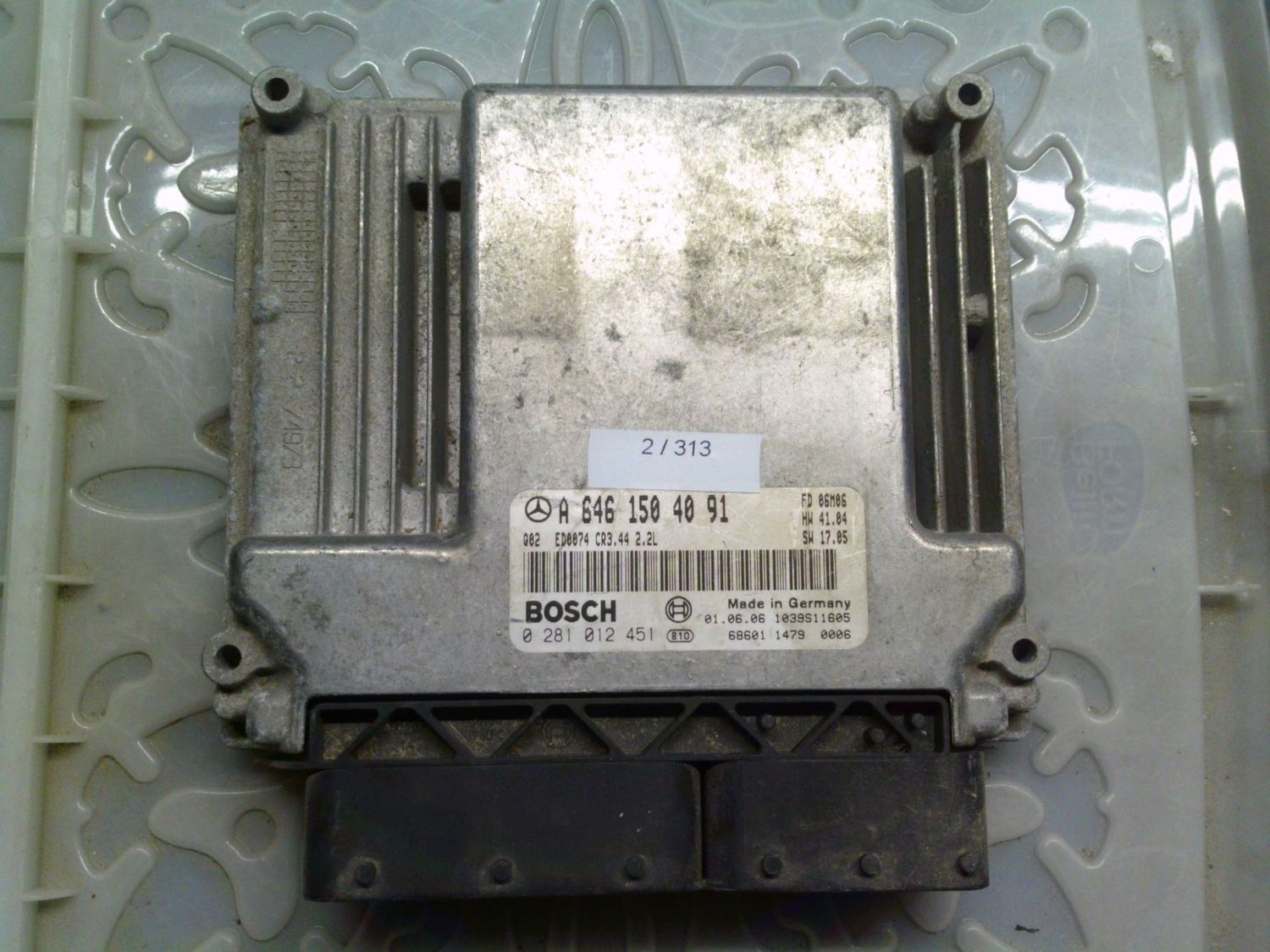 2-313 Centralina Motore Bosch 0 281 012 451 0281012451 A 646 150 40 91 1039S11605 CR3.44  Mercedes Diesel Classe C