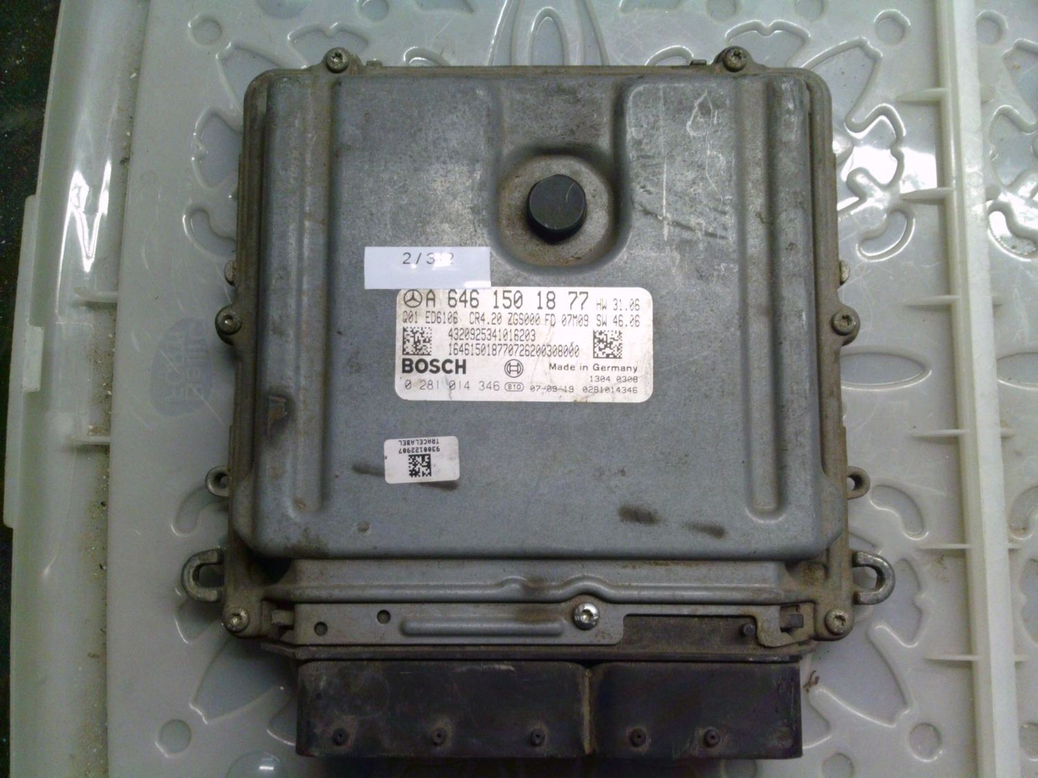 2-312 Centralina Motore Bosch 0 281 014 346 0281014346 A 646 150 18 77 1304 0308 CR4.20  Mercedes Diesel Sprinter