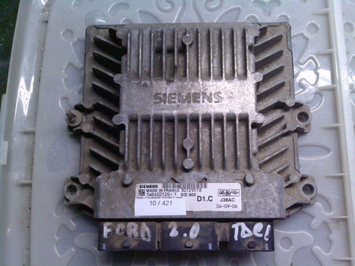 10-421 Centralina Motore Siemens 5WS40212G-T 5WS40212GT 30729518 D1C. J38AC SID 803 Ford Diesel Varie 10-421 Centralina Motore Siemens 5WS40212G-T 5WS40212GT 30729518 D1C. J38AC SID 803 Ford Diesel Varie