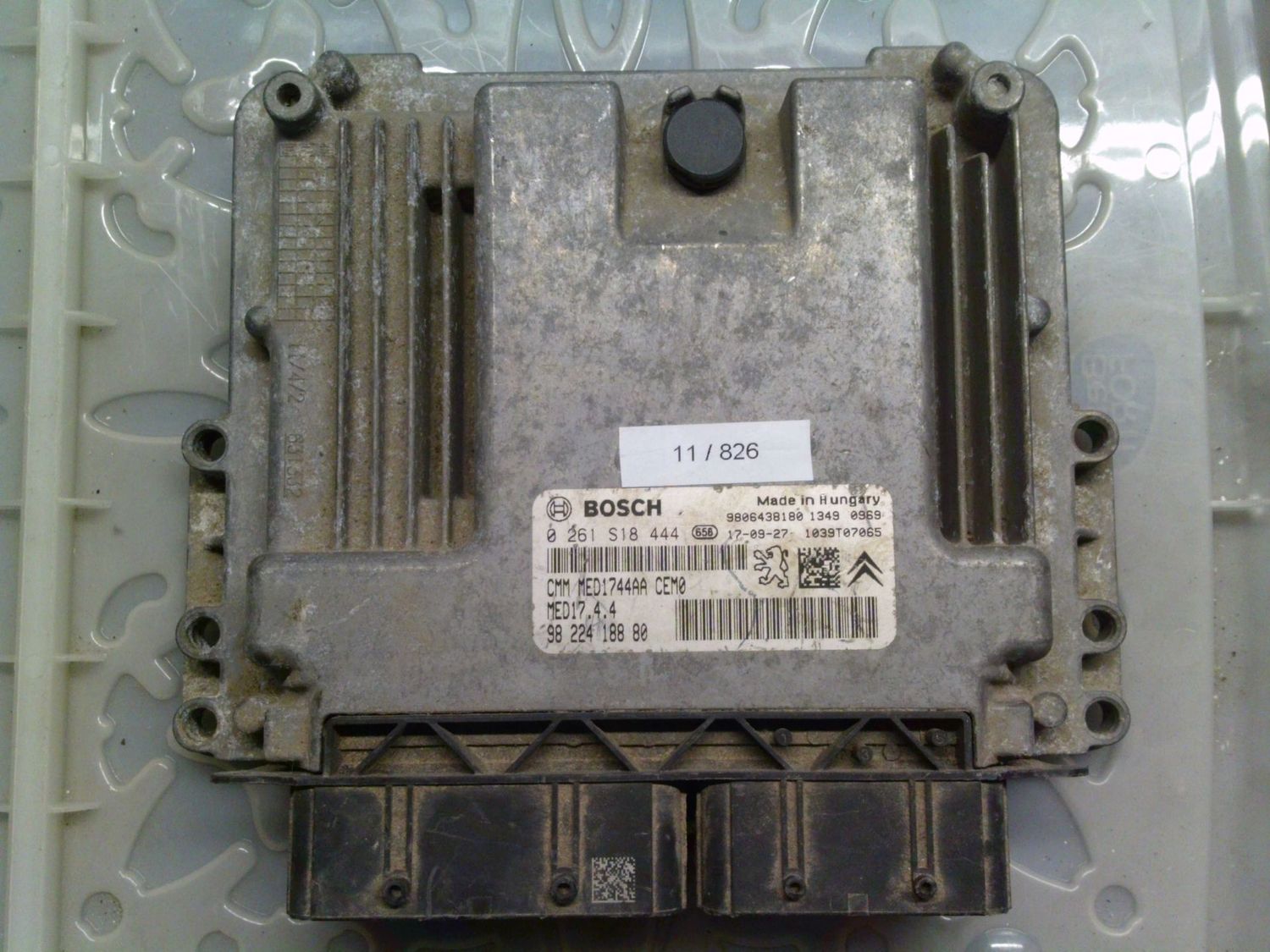 11-826 Centralina Motore Bosch 0261 S18 444 0261S18444 98 224 188 80 1039T07065 MED17.4.4 Citroen Benzina C 4 11-826 Centralina Motore Bosch 0261 S18 444 0261S18444 98 224 188 80 1039T07065 MED17.4.4 Citroen Benzina C 4