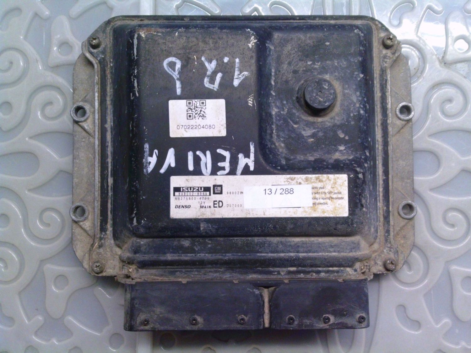13-288 Centralina Motore Denso 898002-8965 8980028965 MB276800-4755 98002896 ED  Opel Diesel Meriva
