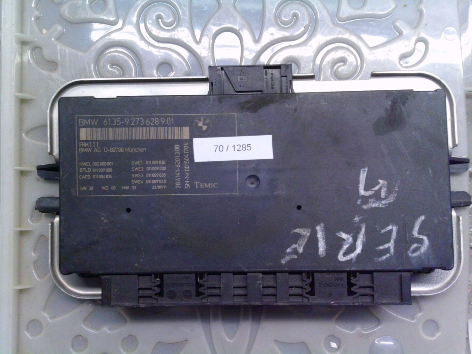 70-1285 Centralina Fari Temic 6135-9273628901 61359273628901 FRM III HW 33 SW 30 Bmw Serie 5 70-1285 Centralina Fari Temic 6135-9273628901 61359273628901 FRM III HW 33 SW 30 Bmw Serie 5