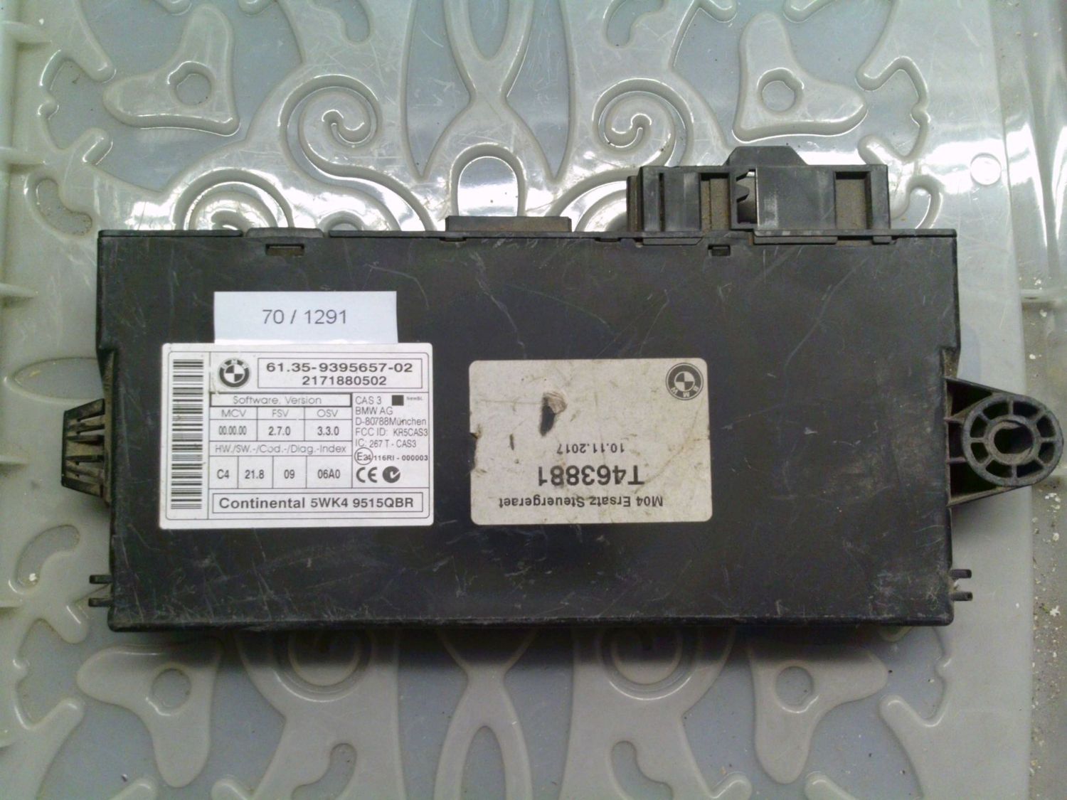 70-1291 Centralina Modulo Confort Siemens 5WK4 9515QBR 5WK49515QBR 61.35-9395657-02 2171880502 CAS 3 Bmw Serie 3 70-1291 Centralina Modulo Confort Siemens 5WK4 9515QBR 5WK49515QBR 61.35-9395657-02 2171880502 CAS 3 Bmw Serie 3