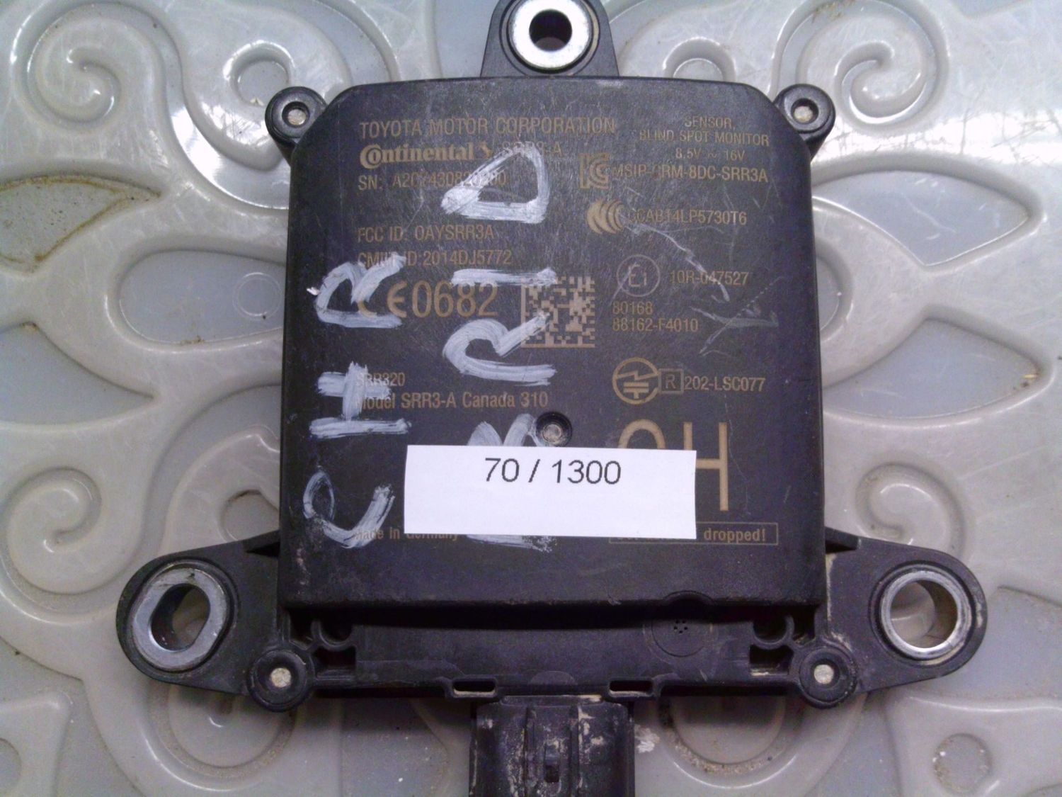 70-1300 Modulo Radarsensor Continental A2C7430820200 SSRR320 MSIP-CRM-8DC-SRR3A Toyota C-Hr 70-1300 Modulo Radarsensor Continental A2C7430820200 SSRR320 MSIP-CRM-8DC-SRR3A Toyota C-Hr