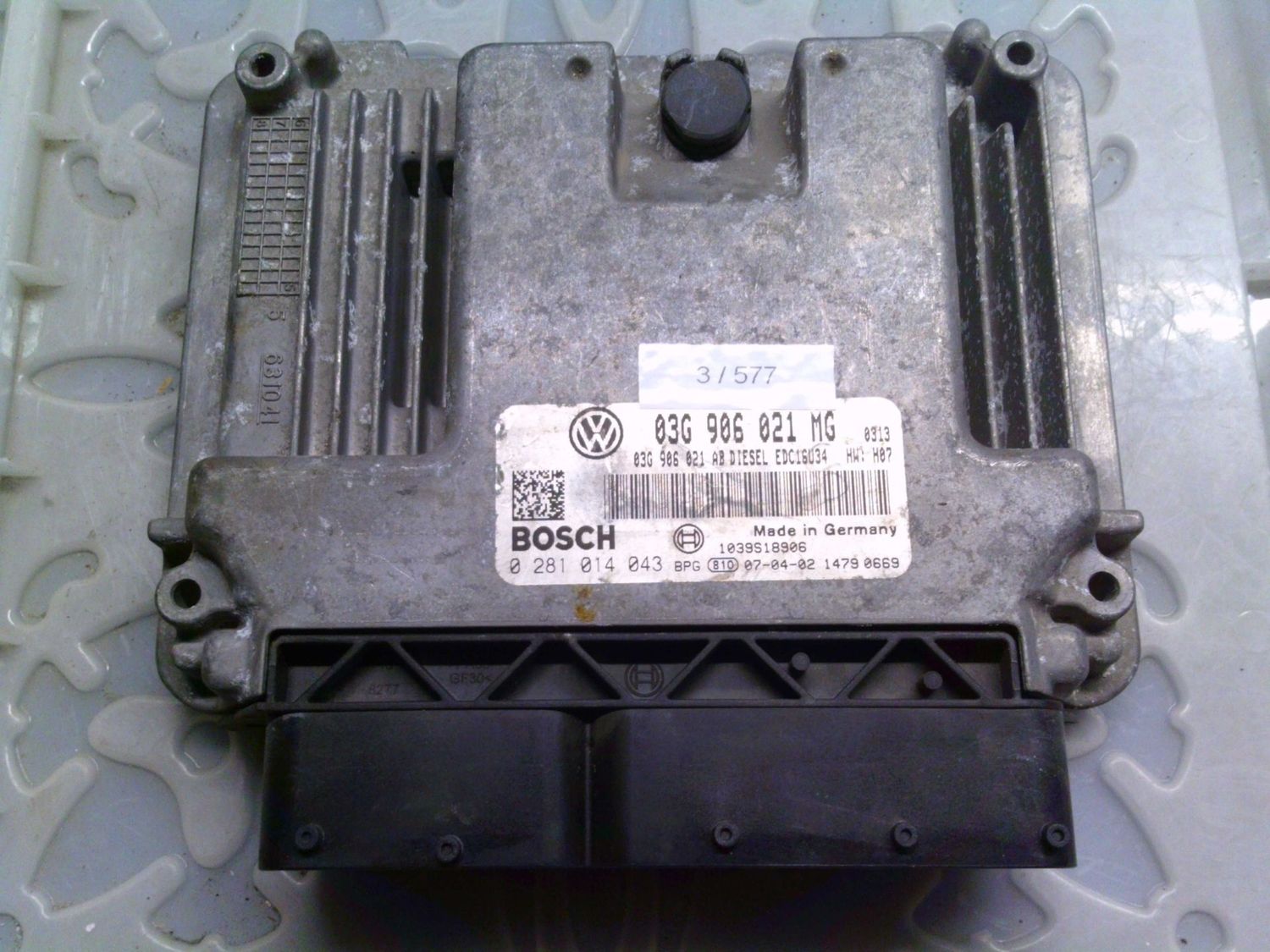 3-577 Centralina Motore Bosch 0 281 014 043 0281014043 03G 906 021 MG 1039S18806 EDC16U34 Volkswagen Diesel Touran 3-577 Centralina Motore Bosch 0 281 014 043 0281014043 03G 906 021 MG 1039S18806 EDC16U34 Volkswagen Diesel Touran