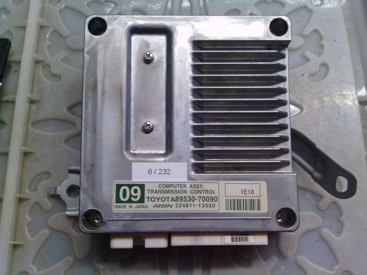 6-232 Centralina Cambio Automatico Aisin Aw Co.Ltd 89530-70090 8953070090 324811-13550 09 Toyota Aygo 6-232 Centralina Cambio Automatico Aisin Aw Co.Ltd 89530-70090 8953070090 324811-13550 09 Toyota Aygo