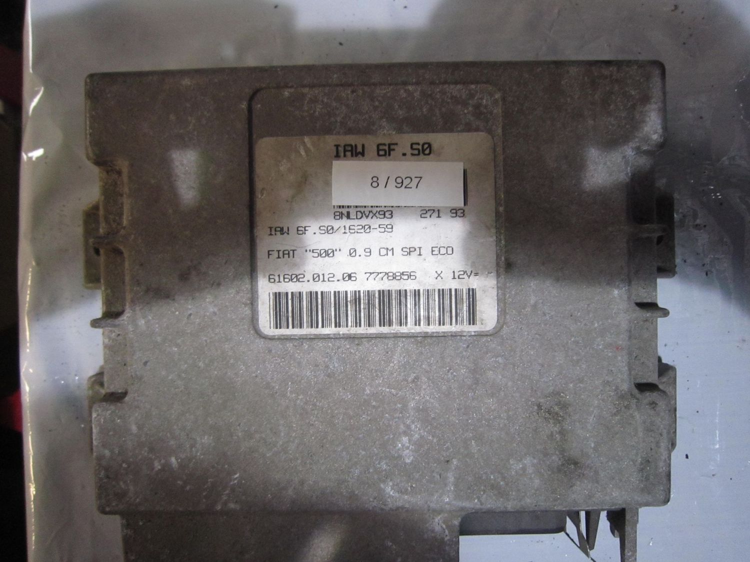 8-927 Centralina Motore Magneti Marelli IAW 6F.S0 IAW6F.S0 61602.012.06 7778856 Fiat Benzina 500 8-927 Centralina Motore Magneti Marelli IAW 6F.S0 IAW6F.S0 61602.012.06 7778856 Fiat Benzina 500