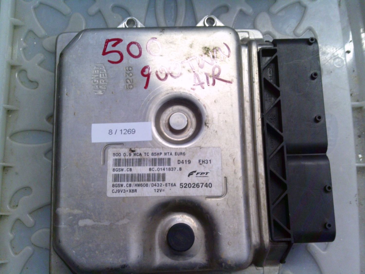 8-1269 Centralina Motore Magneti Marelli 52026740 8GSW.CB BC.0141837.B HW608/D432-ET6A Fiat Benzina 500 8-1269 Centralina Motore Magneti Marelli 52026740 8GSW.CB BC.0141837.B HW608/D432-ET6A Fiat Benzina 500