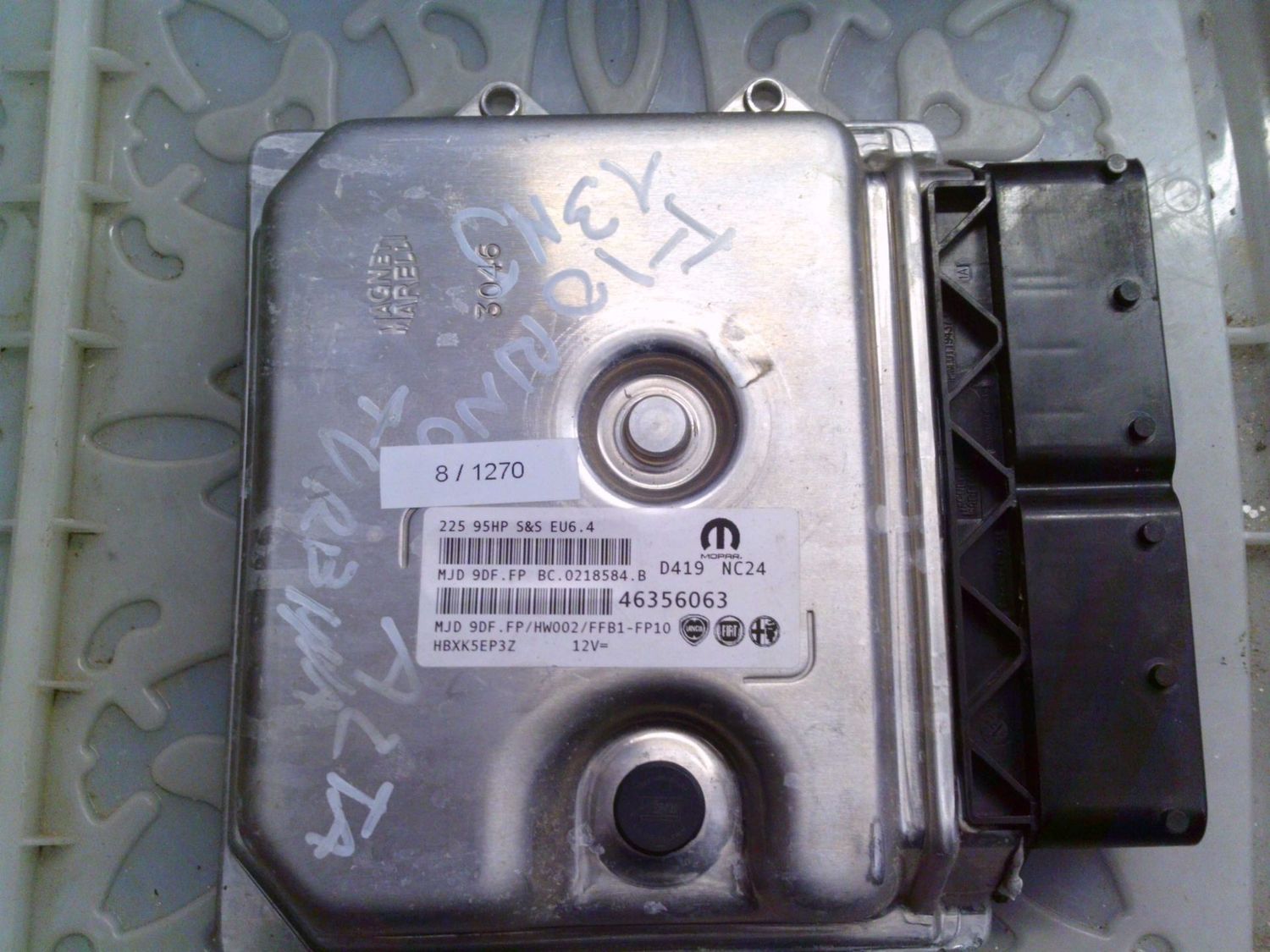 8-1270 Centralina Motore Magneti Marelli 46356063 MJD 9DF.FP BC.0218584.B 225 95HP S&S EU6.4 HW000/4F42-F525 Fiat Diesel Fiorino 8-1270 Centralina Motore Magneti Marelli 46356063 MJD 9DF.FP BC.0218584.B 225 95HP S&S EU6.4 HW000/4F42-F525 Fiat Diesel Fiorino