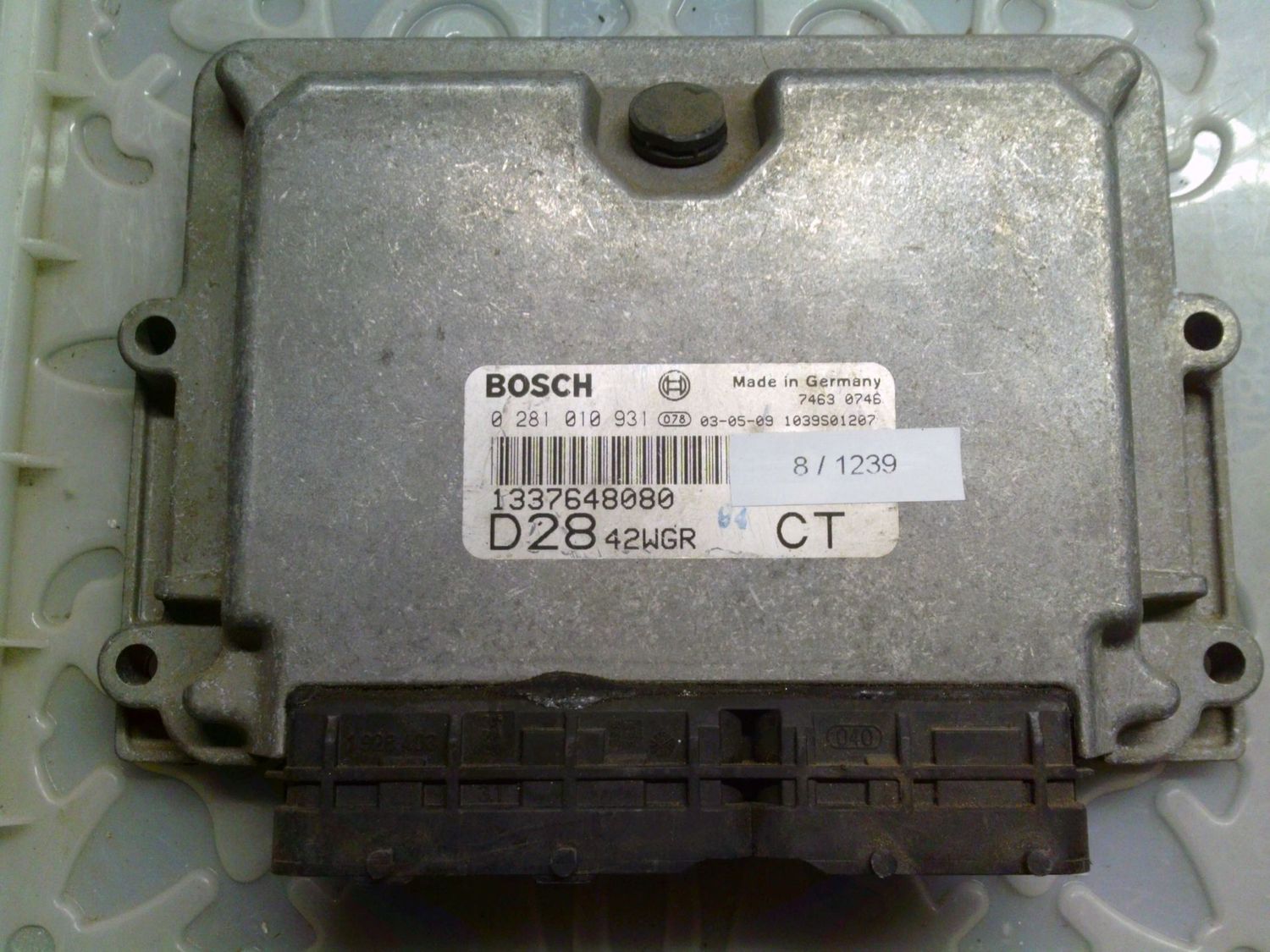 8-1239 Centralina Motore Bosch 0 281 010 931 0281010931 1337648080 1039S01207 D2842WGR CT Fiat Diesel Ducato 8-1239 Centralina Motore Bosch 0 281 010 931 0281010931 1337648080 1039S01207 D2842WGR CT Fiat Diesel Ducato