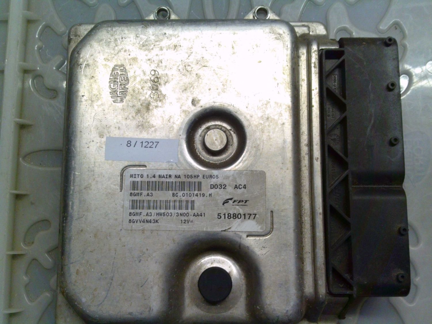 8-1227 Centralina Motore Magneti Marelli 51880177 8GMF.A3 BC.0101419.H MITO 1.4 HAIR NA 105HP EURO5 HW503/3N00-AA41 Alfa Romeo Benzina Mito 8-1227 Centralina Motore Magneti Marelli 51880177 8GMF.A3 BC.0101419.H MITO 1.4 HAIR NA 105HP EURO5 HW503/3N00-AA41 Alfa Romeo Benzina Mito