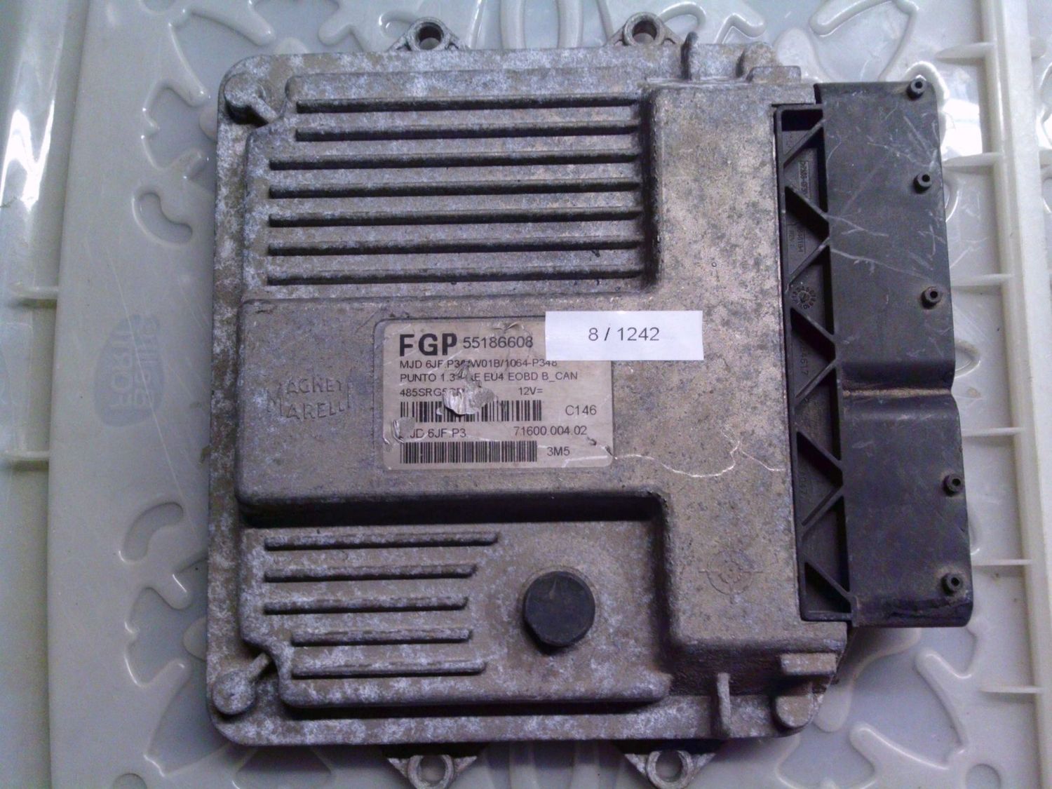 8-1242 Centralina Motore Magneti Marelli 55186608 MJD 6JF.P3 71600.004.02 HW01B/1064-P348 Fiat Diesel Punto 8-1242 Centralina Motore Magneti Marelli 55186608 MJD 6JF.P3 71600.004.02 HW01B/1064-P348 Fiat Diesel Punto