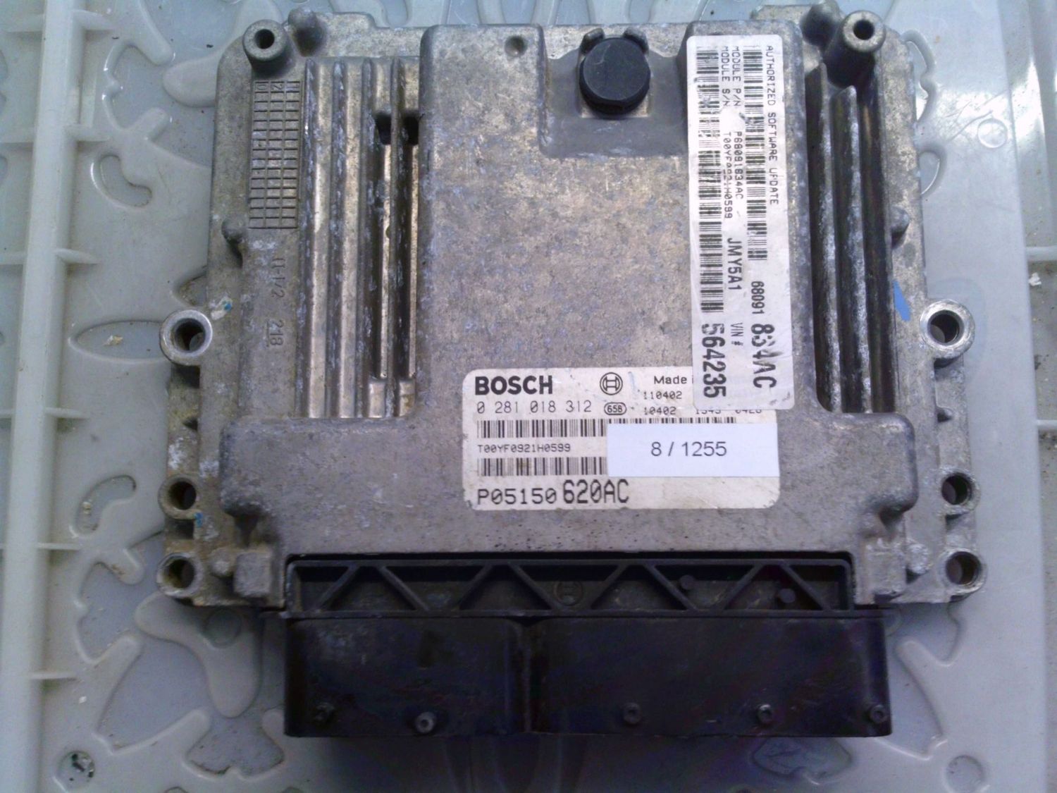 8-1255 Centralina Motore Bosch 0 281 018 312 0281018312 P05150 620AC Fiat Diesel Freemont 8-1255 Centralina Motore Bosch 0 281 018 312 0281018312 P05150 620AC Fiat Diesel Freemont