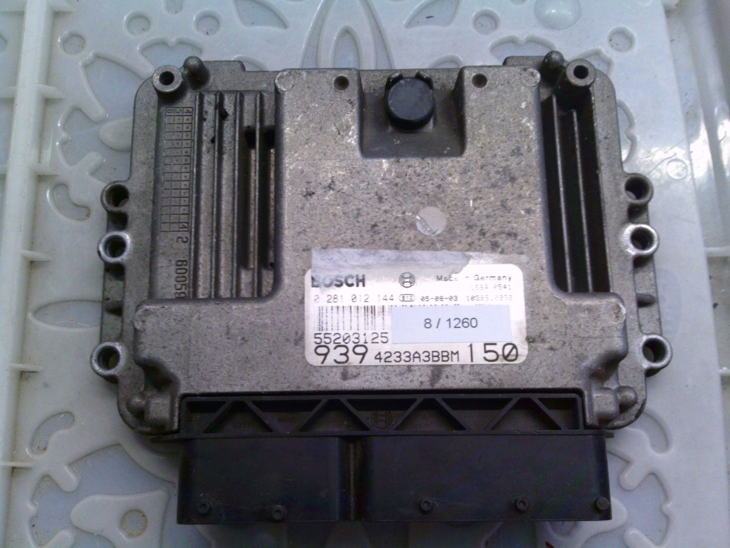 8-1260 Centralina Motore Bosch 0 281 012 144 0281012144 55203125 1039S10232 939 4233A3BBM 150 Alfa Romeo Diesel 159 8-1260 Centralina Motore Bosch 0 281 012 144 0281012144 55203125 1039S10232 939 4233A3BBM 150 Alfa Romeo Diesel 159
