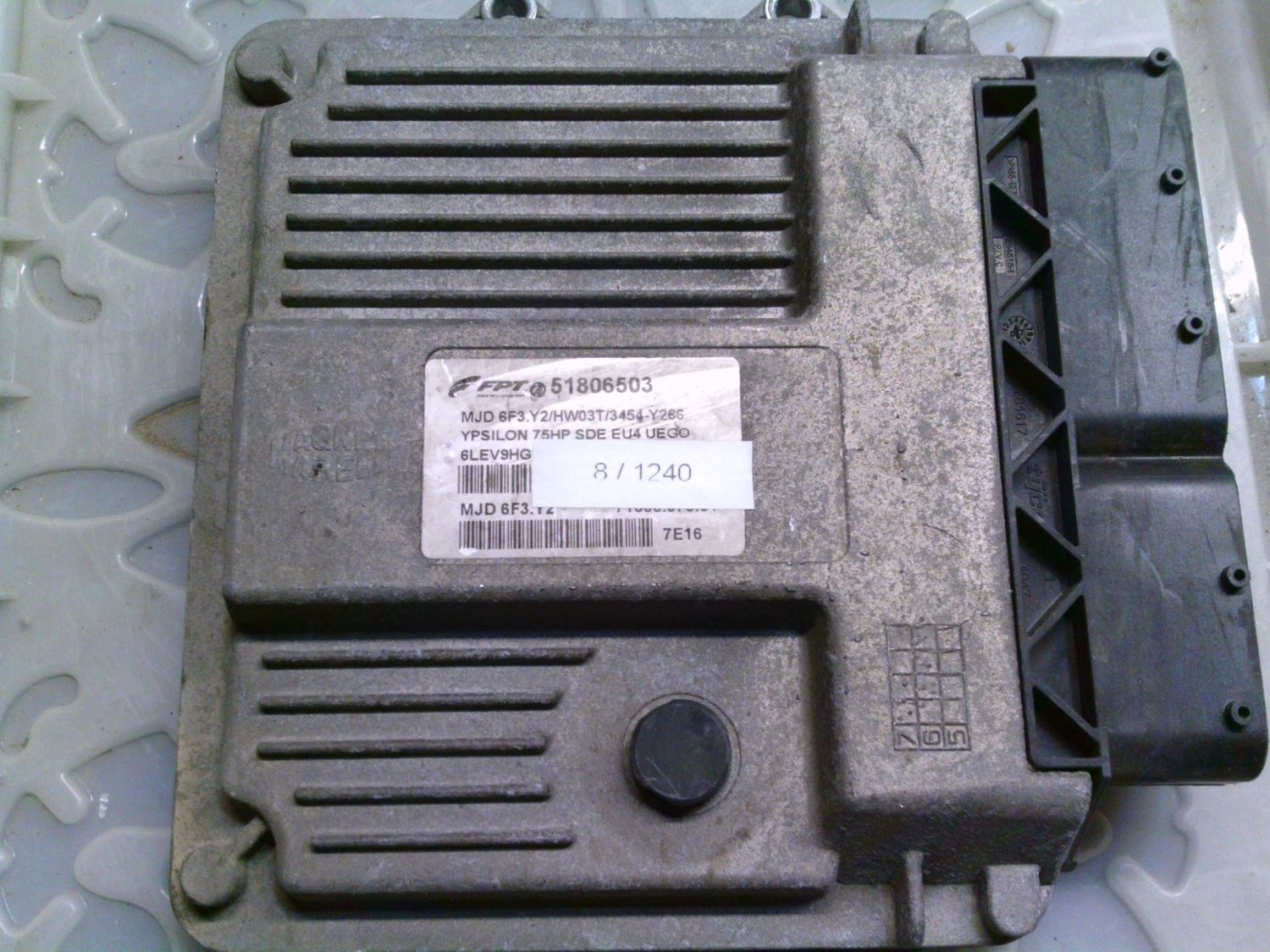 8-1240 Centralina Motore Magneti Marelli 51806503 MJD 6F3.Y2 YPSILON 75HP SDE EU4 UEGO 71600.073.01 HW03T/3454-Y266 Lancia Diesel Ypsilon 8-1240 Centralina Motore Magneti Marelli 51806503 MJD 6F3.Y2 YPSILON 75HP SDE EU4 UEGO 71600.073.01 HW03T/3454-Y266 Lancia Diesel Ypsilon