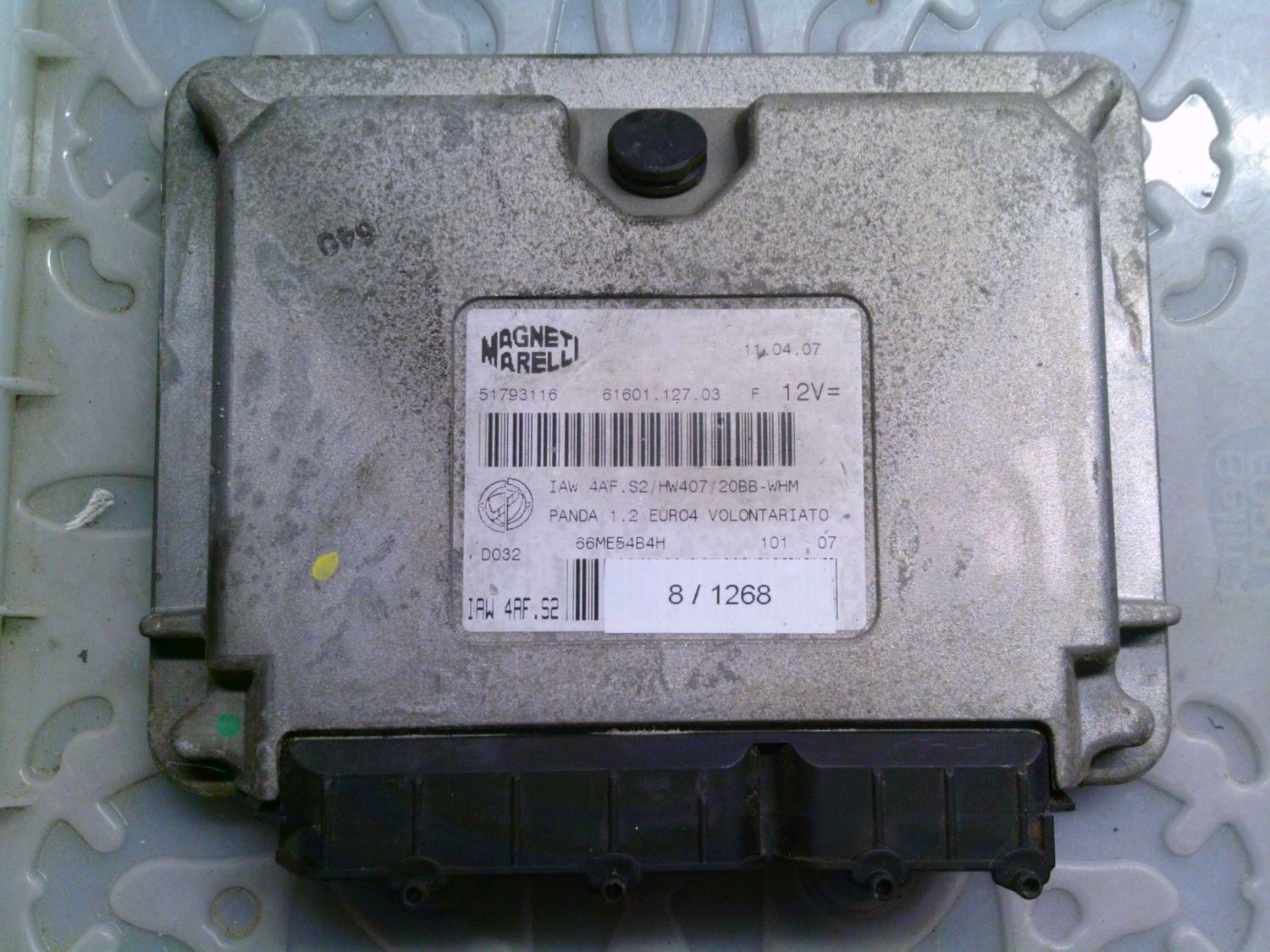 8-1268 Centralina Motore Magneti Marelli IAW 4AF.S2 IAW4AF.S2 61601.127.03 VOLONTARIATO 51793116 HW407/20BB-WHM Fiat Benzina Panda 8-1268 Centralina Motore Magneti Marelli IAW 4AF.S2 IAW4AF.S2 61601.127.03 VOLONTARIATO 51793116 HW407/20BB-WHM Fiat Benzina Panda