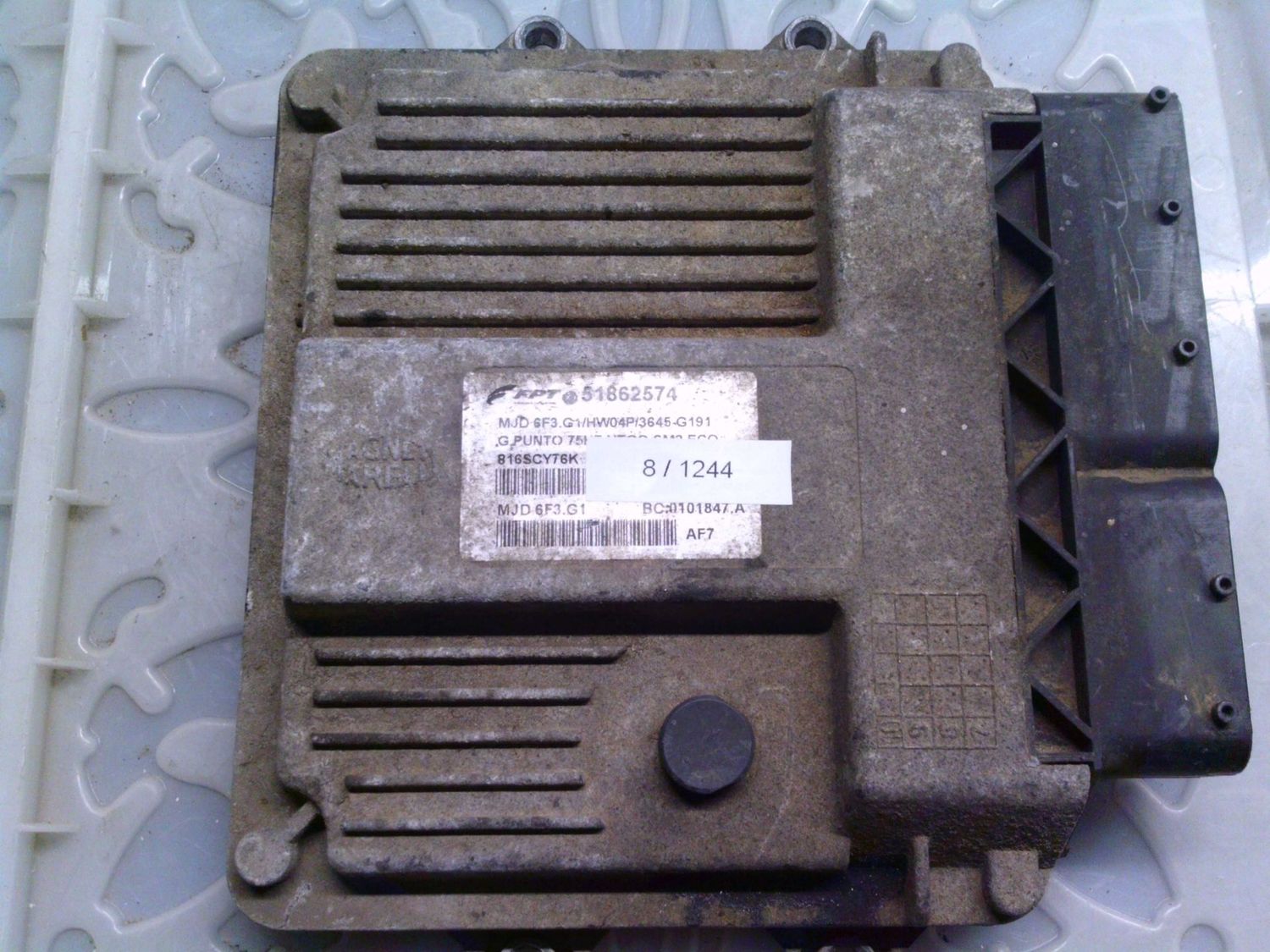 8-1244 Centralina Motore Magneti Marelli 51862574 MJD 6F3.G1 BC.0101847.A G. PUNTO 75HP UEGO SM2 ECO HW04P/3645-G191 Fiat Diesel Punto 8-1244 Centralina Motore Magneti Marelli 51862574 MJD 6F3.G1 BC.0101847.A G. PUNTO 75HP UEGO SM2 ECO HW04P/3645-G191 Fiat Diesel Punto