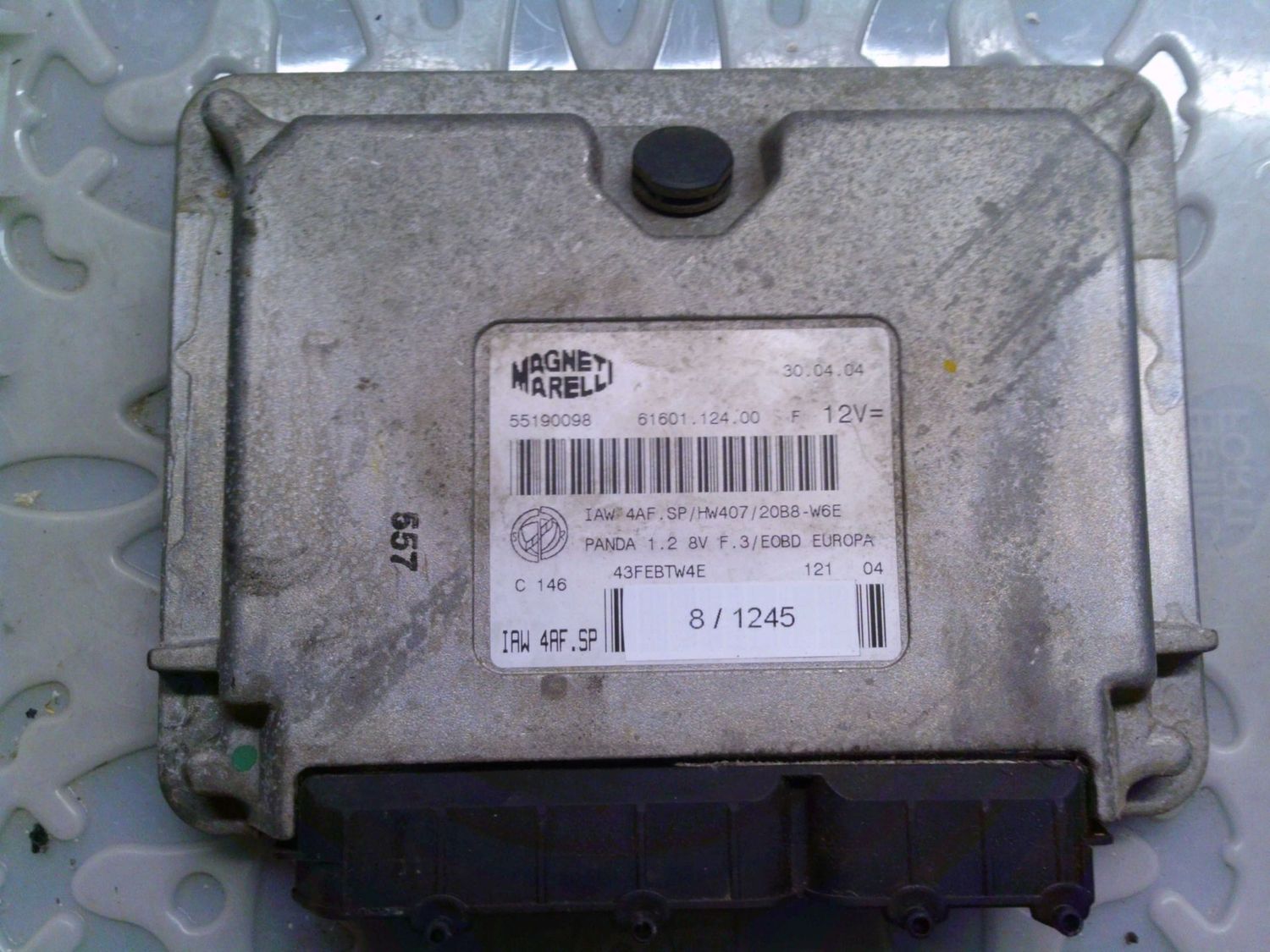 8-1245 Centralina Motore Magneti Marelli IAW 4AF.SP IAW4AF.SP 61601.124.00 55190098 HW407/20B8-W6E Fiat Benzina Panda 8-1245 Centralina Motore Magneti Marelli IAW 4AF.SP IAW4AF.SP 61601.124.00 55190098 HW407/20B8-W6E Fiat Benzina Panda