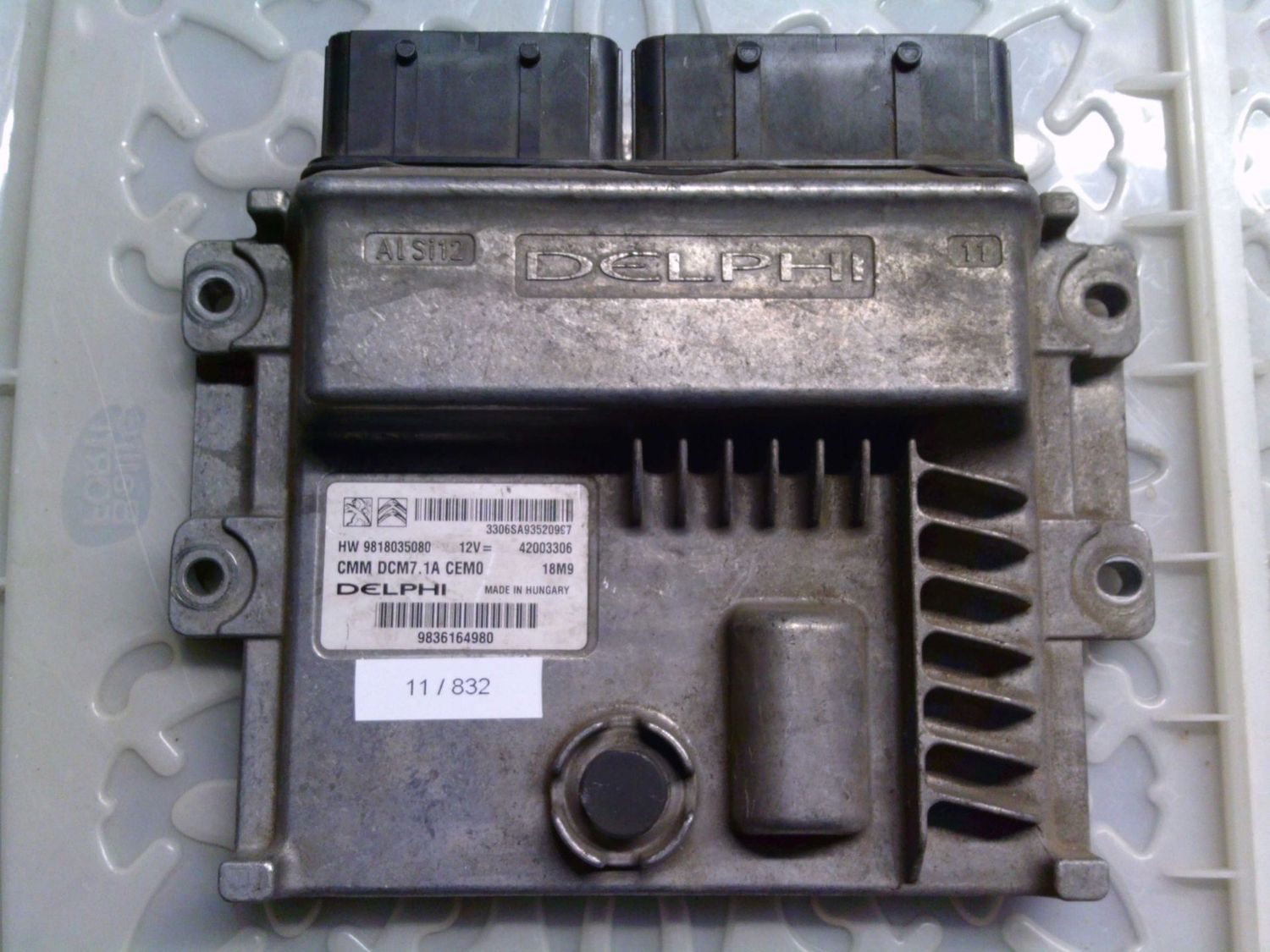 11-832 Centralina Motore Delphi 42003306 HW 9818035080 CMM DCM7.1A CEM0 DCM 7.1A 9836164980 Citroen Diesel Boxer 11-832 Centralina Motore Delphi 42003306 HW 9818035080 CMM DCM7.1A CEM0 DCM 7.1A 9836164980 Citroen Diesel Boxer