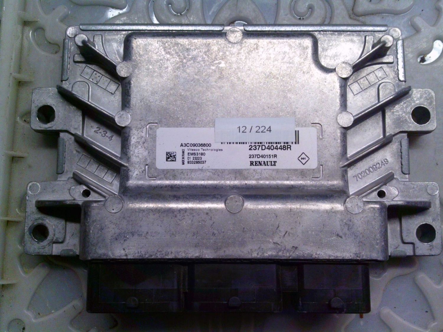 12-224 Centralina Motore Vitesco Techologies 237D40448R A3C09036800 237D40151R EMS 3180 Smart Benzina 453 12-224 Centralina Motore Vitesco Techologies 237D40448R A3C09036800 237D40151R EMS 3180 Smart Benzina 453