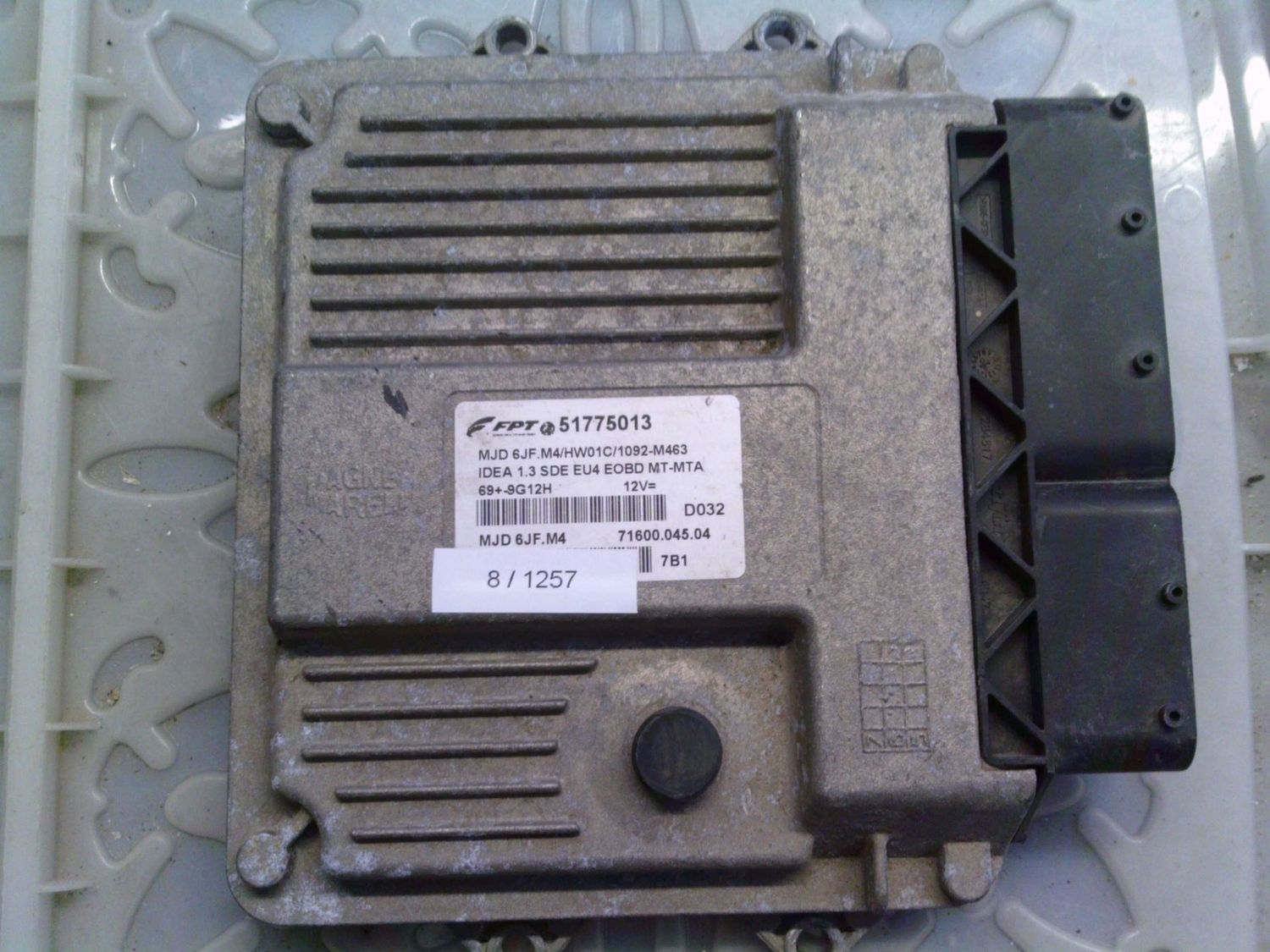8-1257 Centralina Motore Magneti Marelli 51775013 MJD 6JF.M4 71600.045.04 HW01C/1092-M463 Fiat Diesel Idea 8-1257 Centralina Motore Magneti Marelli 51775013 MJD 6JF.M4 71600.045.04 HW01C/1092-M463 Fiat Diesel Idea