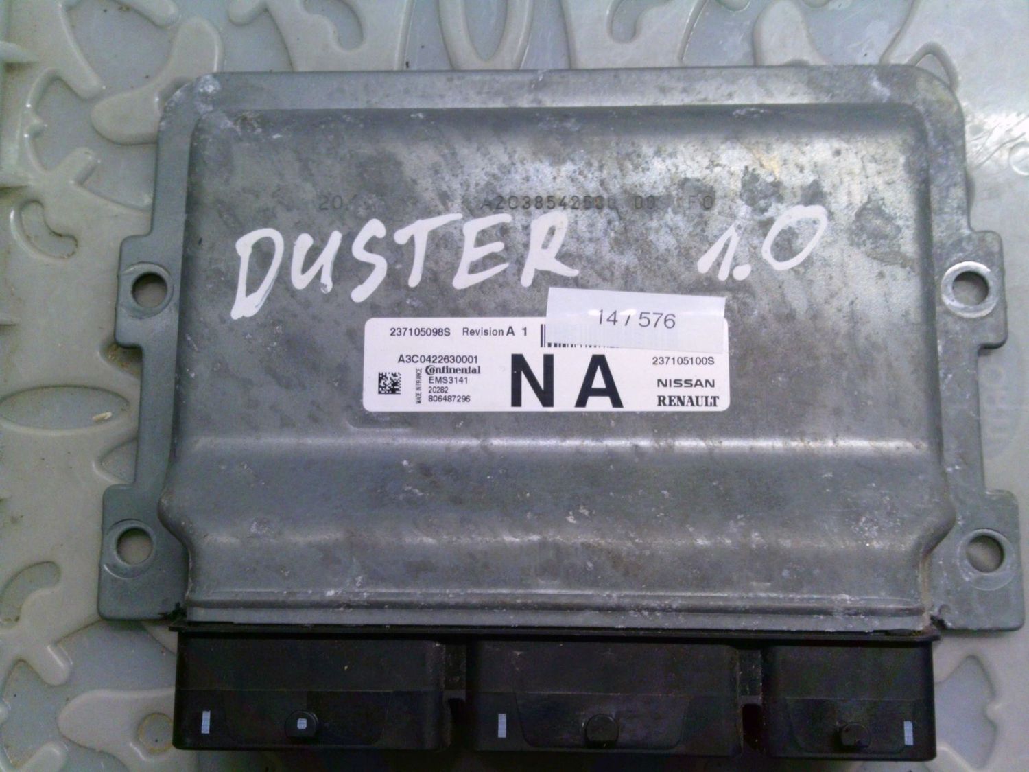 14-576 Centralina Motore Continental 237105098S A3C042263001 EMS 3140 Dacia Benzina Sandero 14-576 Centralina Motore Continental 237105098S A3C042263001 EMS 3140 Dacia Benzina Sandero