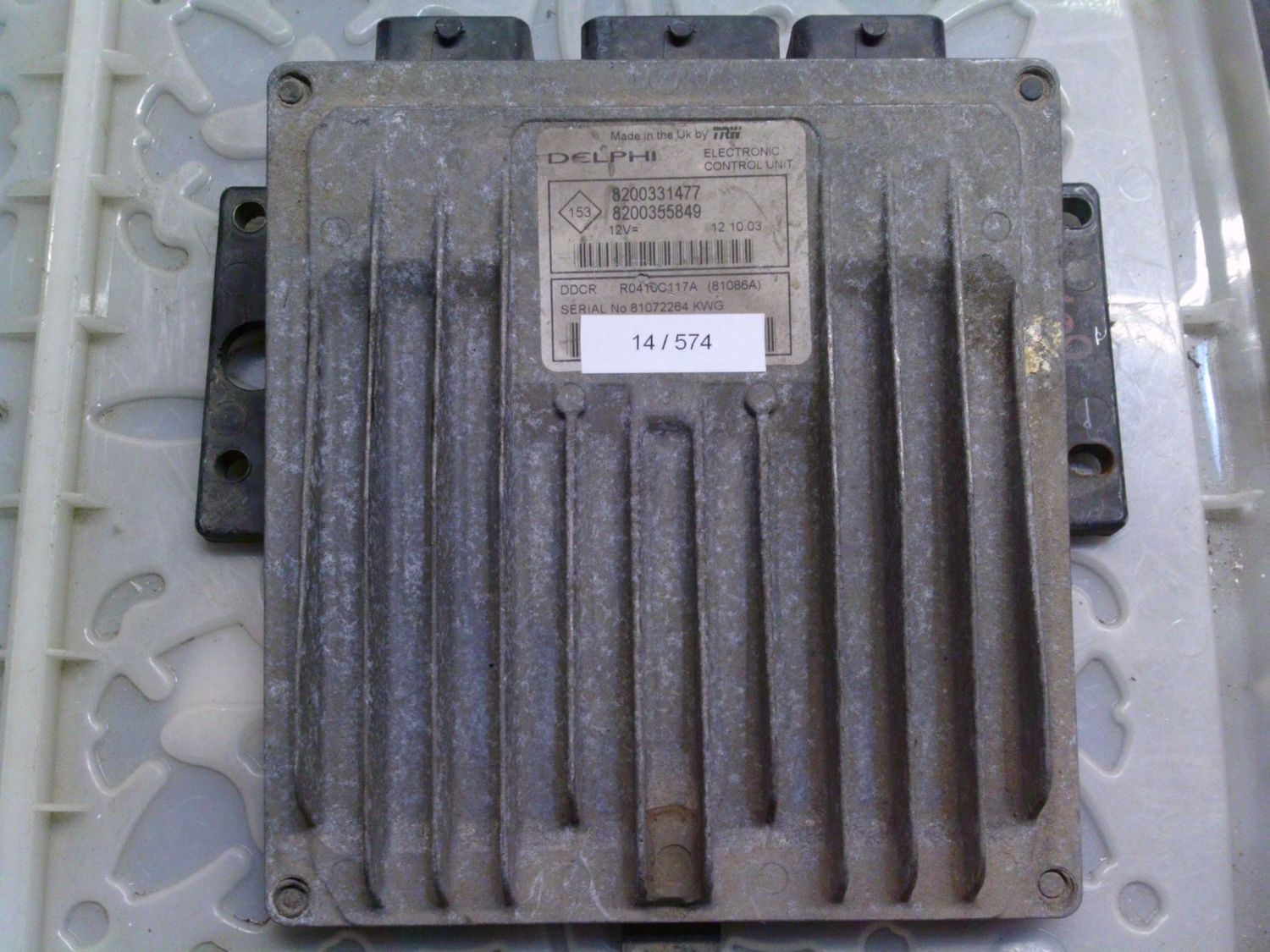 14-574 Centralina Motore Delphi R0410C117A 8200331477 8200355849 81086A Renault Diesel Varie 14-574 Centralina Motore Delphi R0410C117A 8200331477 8200355849 81086A Renault Diesel Varie