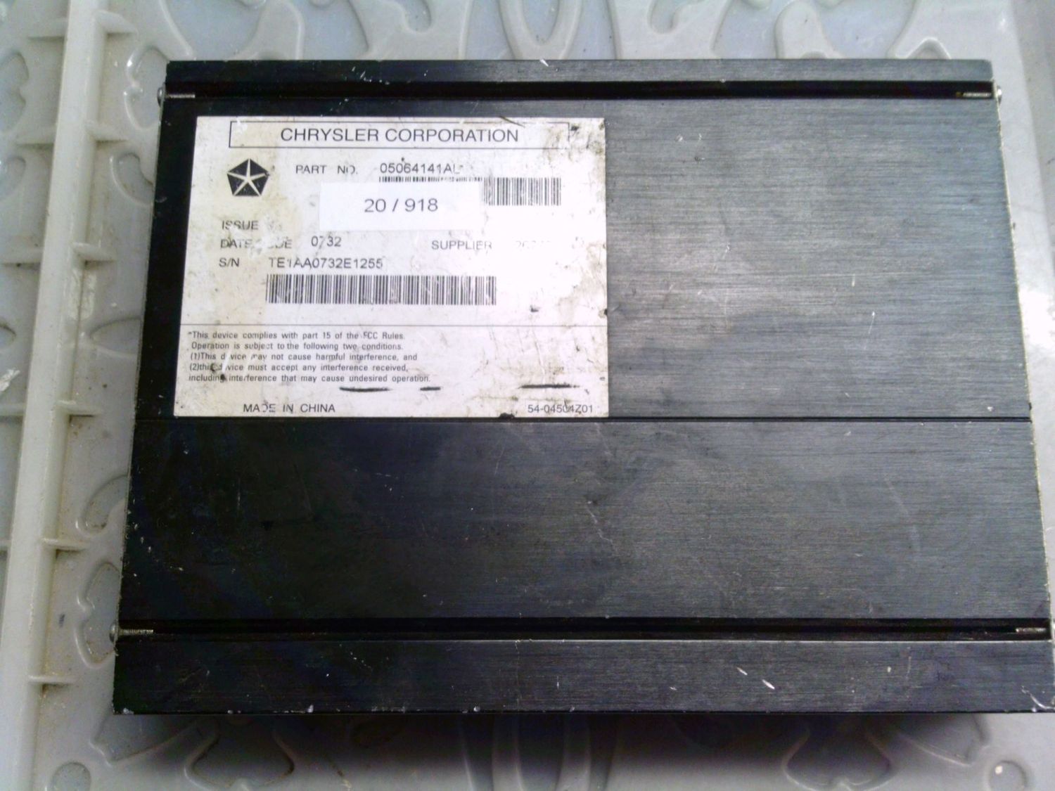 20-918 Amplificatore Audio Chrysler 05064141AL 26777 Jeep Compass 20-918 Amplificatore Audio Chrysler 05064141AL 26777 Jeep Compass