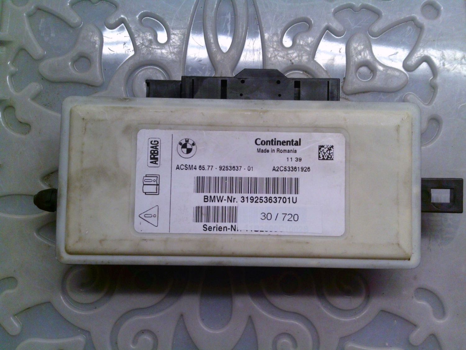 30-720 Centralina Airbag Continental A2C53361926 ACSM4 65.77 31925363701U Bmw Serie 5 30-720 Centralina Airbag Continental A2C53361926 ACSM4 65.77 31925363701U Bmw Serie 5