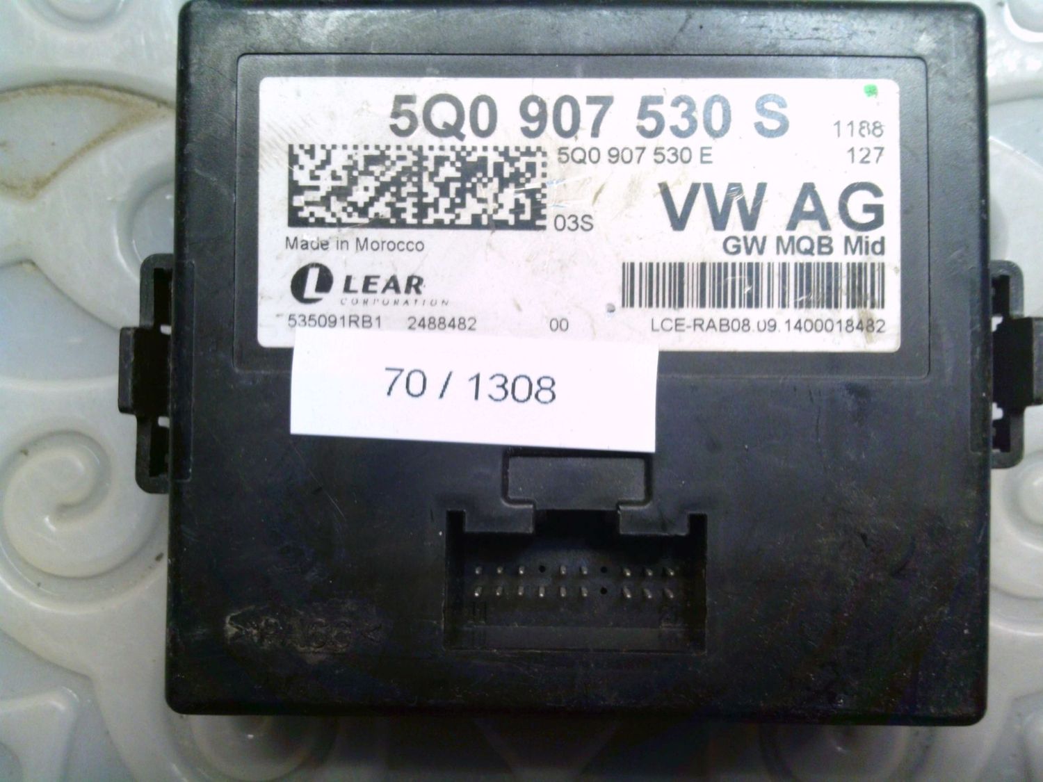 70-1308 Modulo Gateway Lear 5Q0 907 530 S 5Q0907530S 5Q0 907 530 E LCE-RAB08.U9 Volkswagen Golf 70-1308 Modulo Gateway Lear 5Q0 907 530 S 5Q0907530S 5Q0 907 530 E LCE-RAB08.U9 Volkswagen Golf
