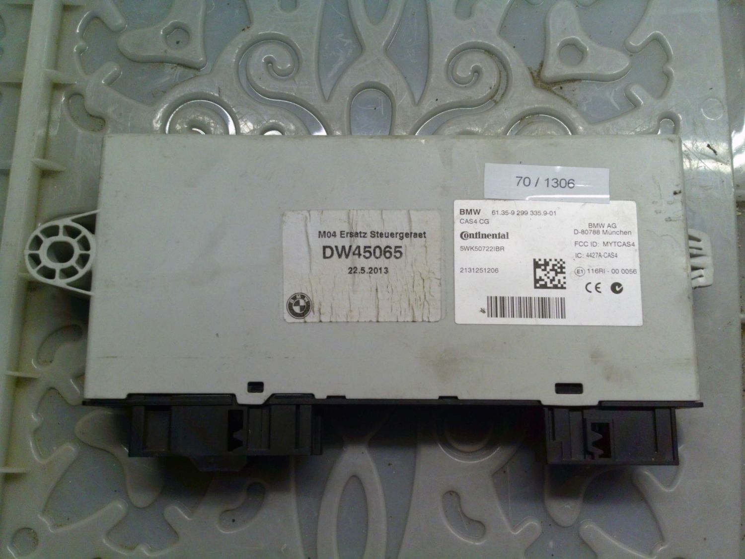 70-1306 Centralina Modulo Confort Continental 5WK50722IBR 9 299 335.9-01 CAS4 CG Bmw Diesel Varie 70-1306 Centralina Modulo Confort Continental 5WK50722IBR 9 299 335.9-01 CAS4 CG Bmw Diesel Varie