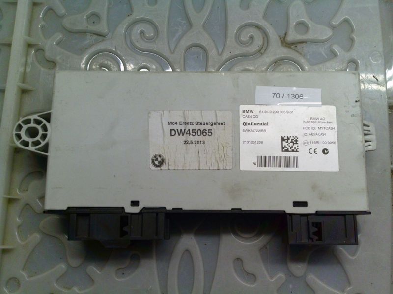 70-1306 Centralina Modulo Confort Continental 5WK50722IBR   9 299 335.9-01  CAS4 CG  Bmw Diesel Varie